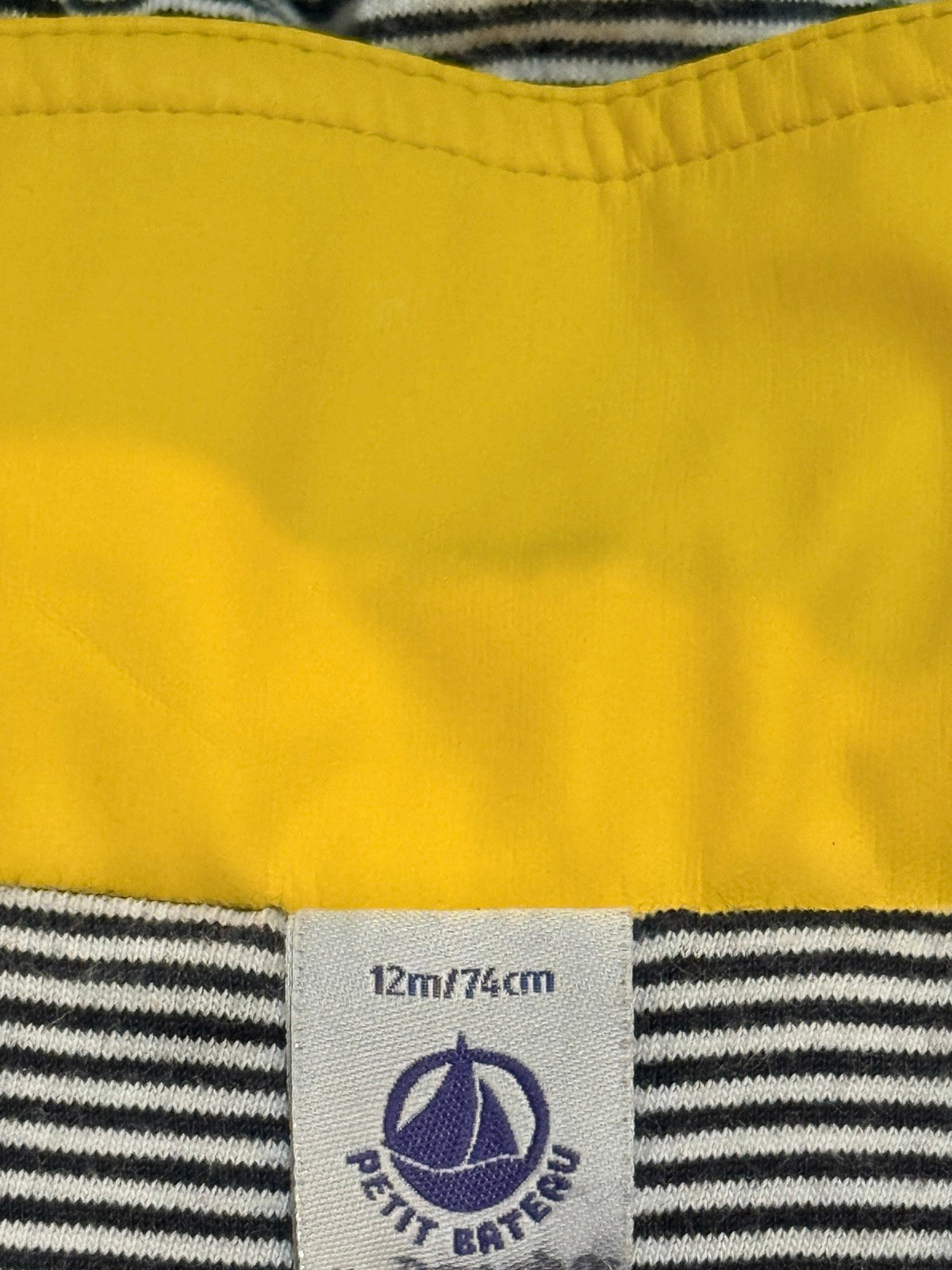 Petit Bateau Yellow Rain Jacket 12m