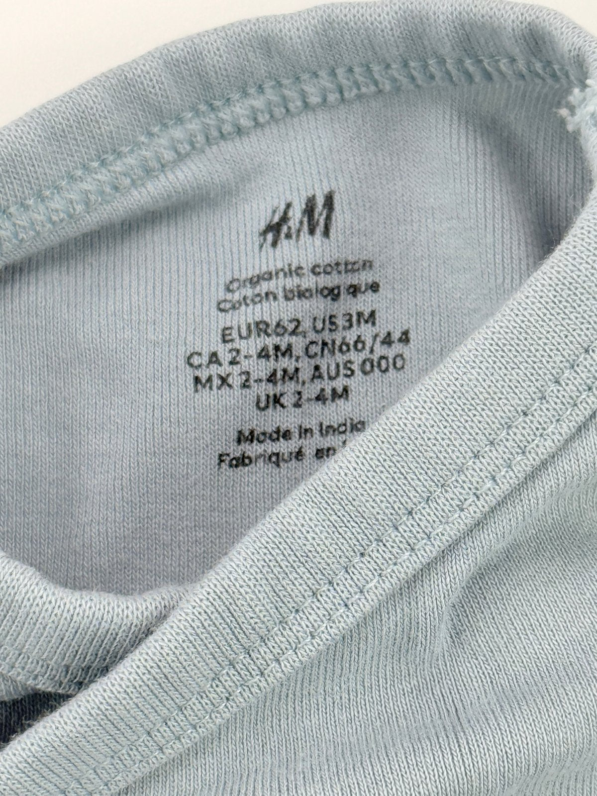 H&M Organic Cotton Wrap Bodysuit 2-Pack 3M