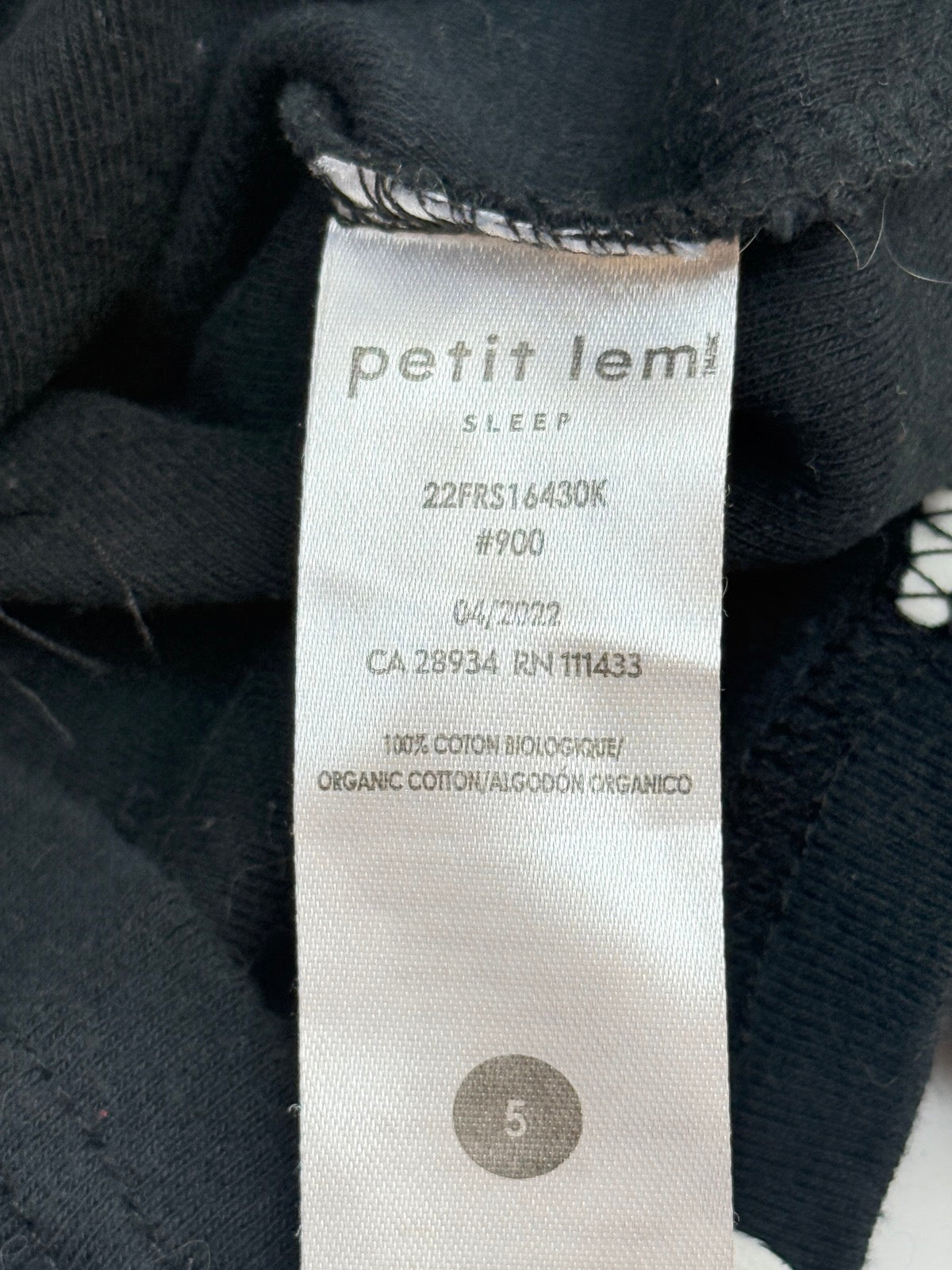 Petit Lem Ghost Pajama Set Size 5