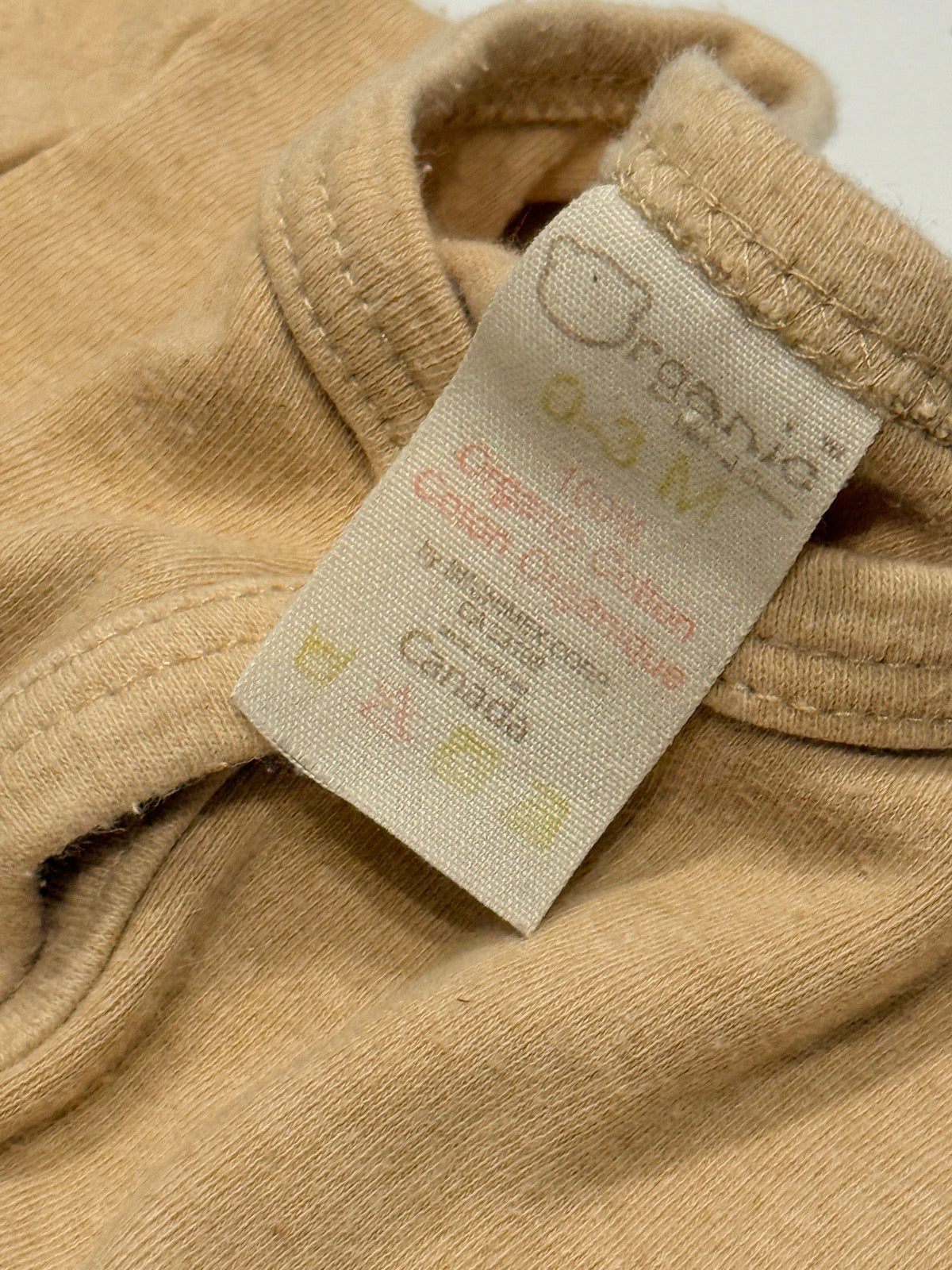 Organic Baby Tan Footed Sleeper 0-3M