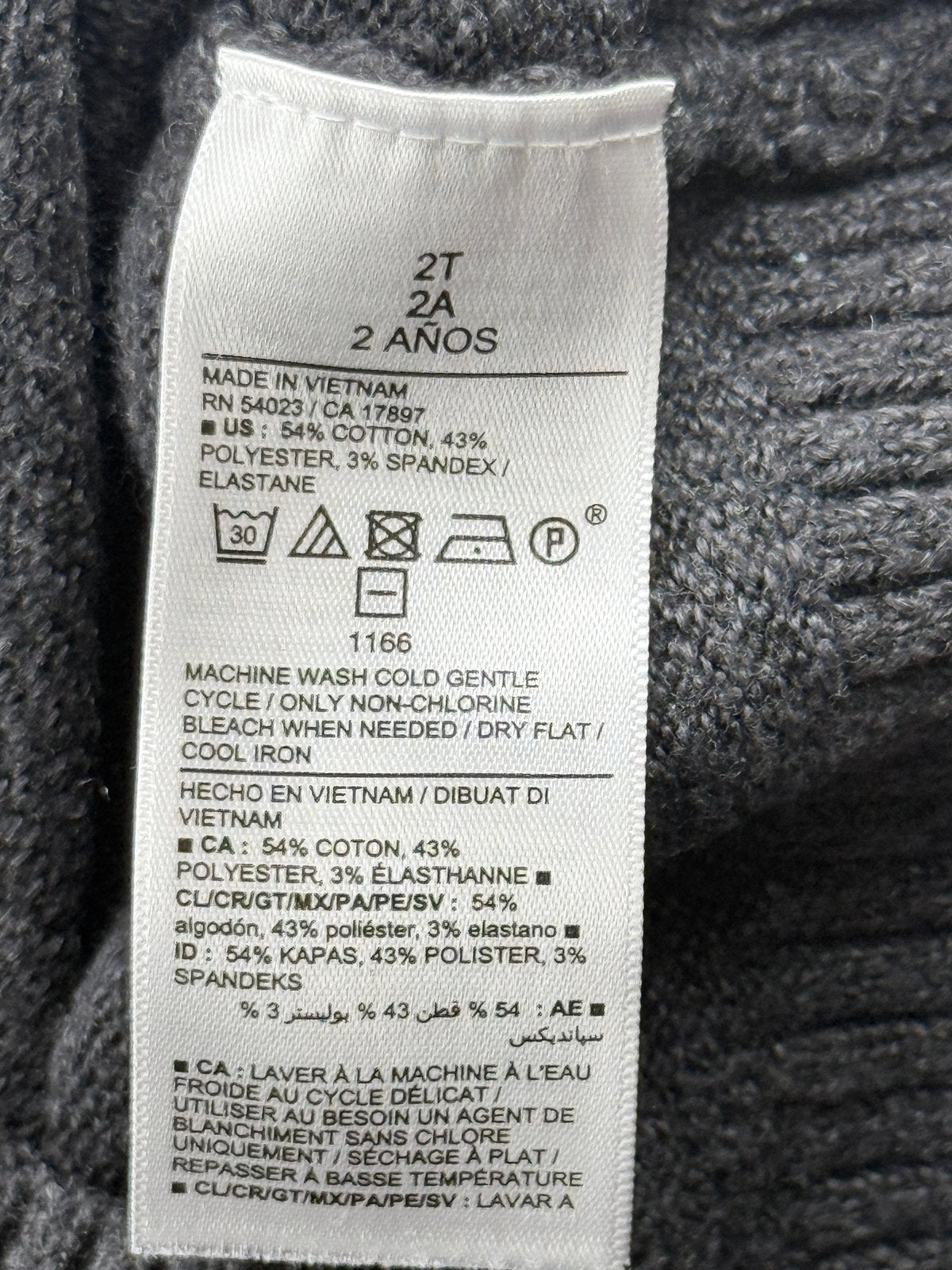 Old Navy Bear Fair Isle Hooded Sweater 2T