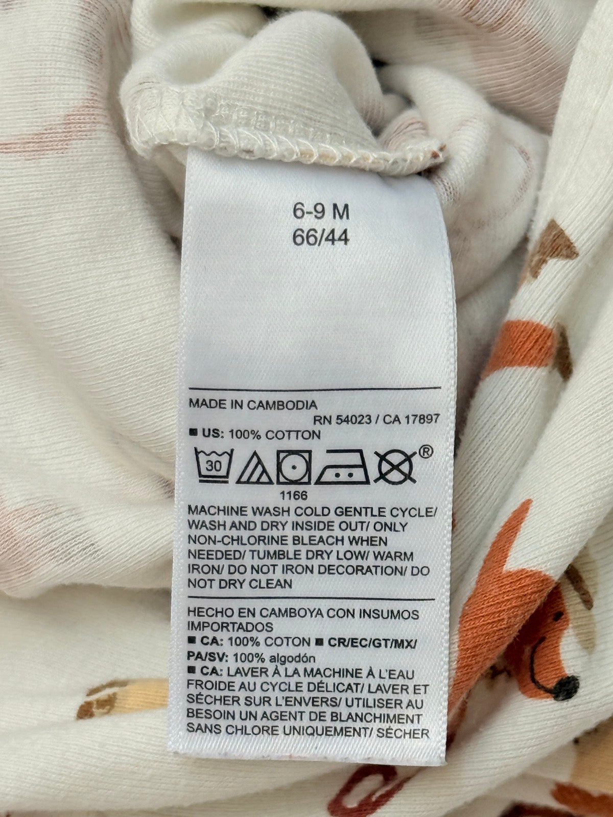Old Navy Dog Print Footed Sleeper 6-9M