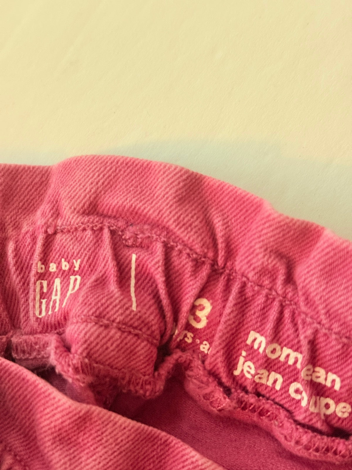 Baby Gap Pink Mom Jean Size 3Y