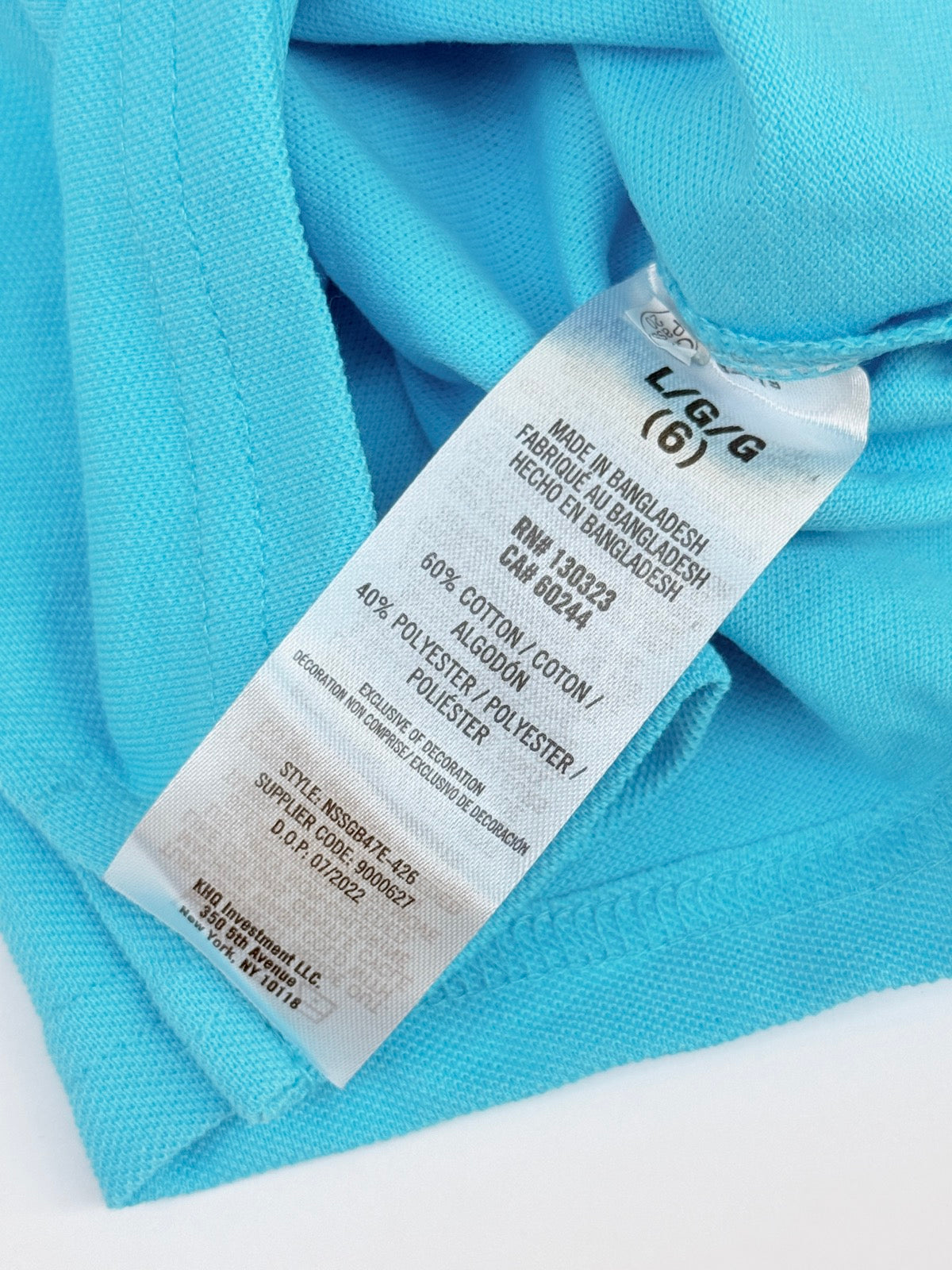 Nautica Light Blue Polo Shirt Size 6