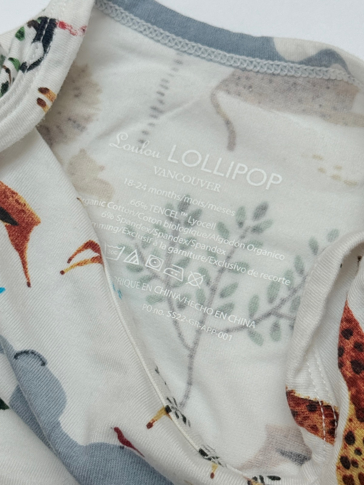 Loulou Lollipop Safari Print Bodysuit 18 24m