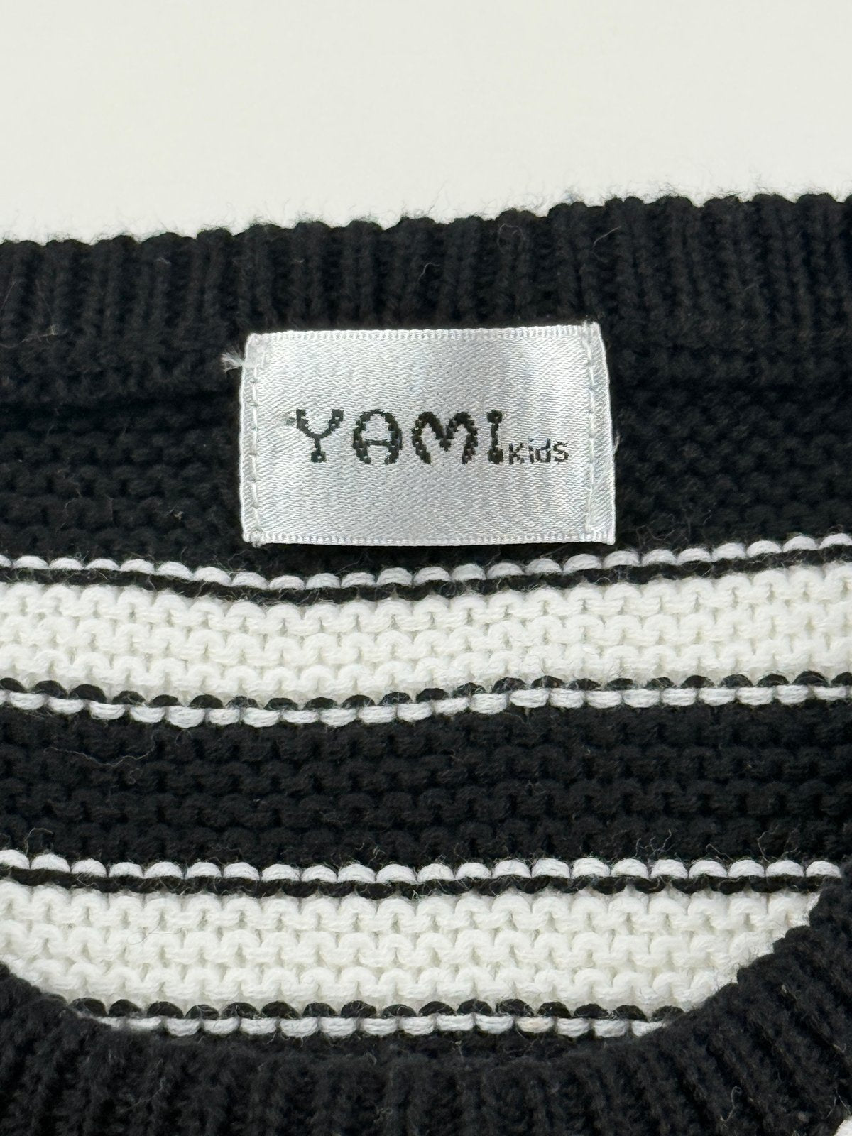 Yami Kids Striped Knit Smiley Set 5-7y