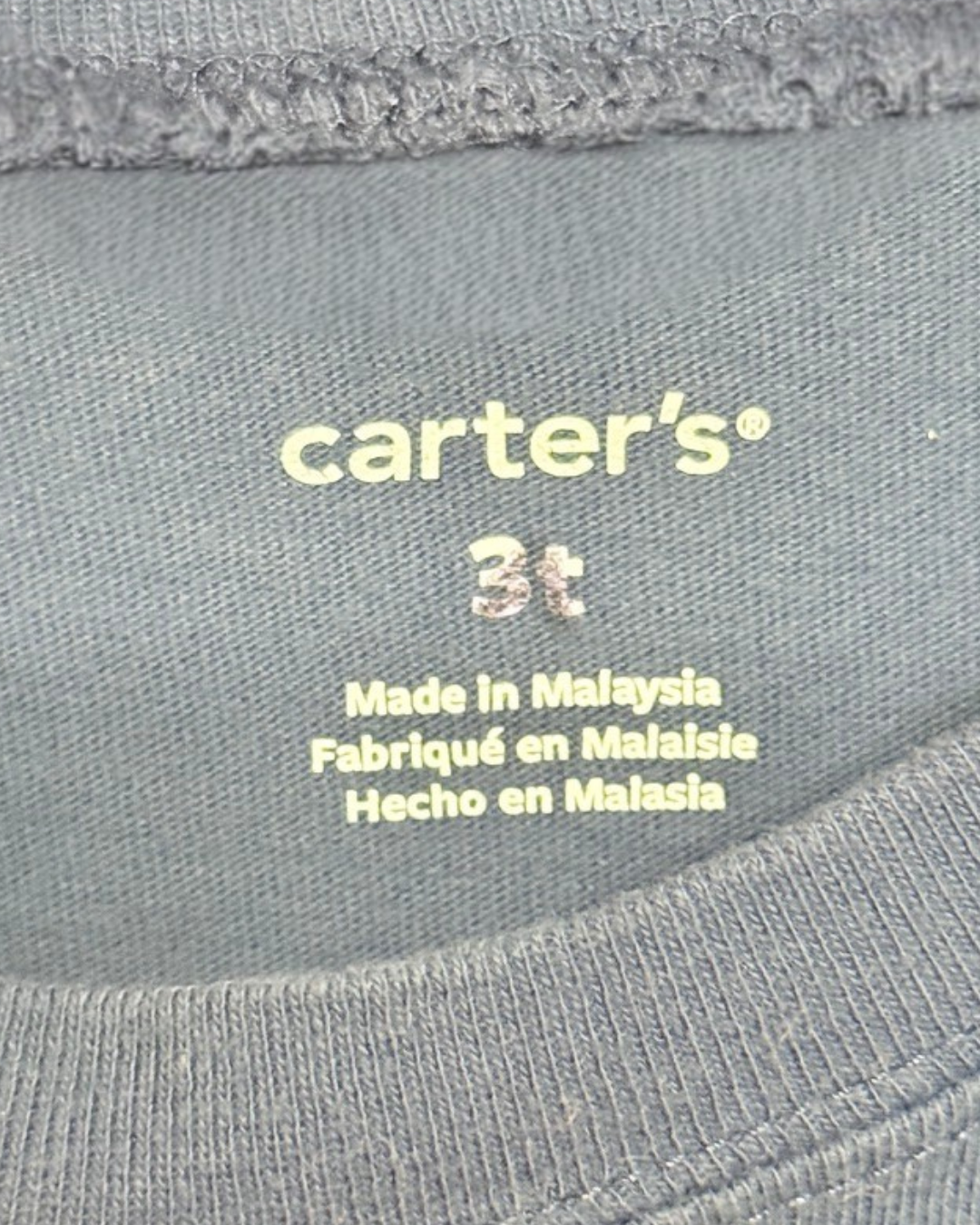 Carters Car Shirt One Car is 2d Quilted on 3t