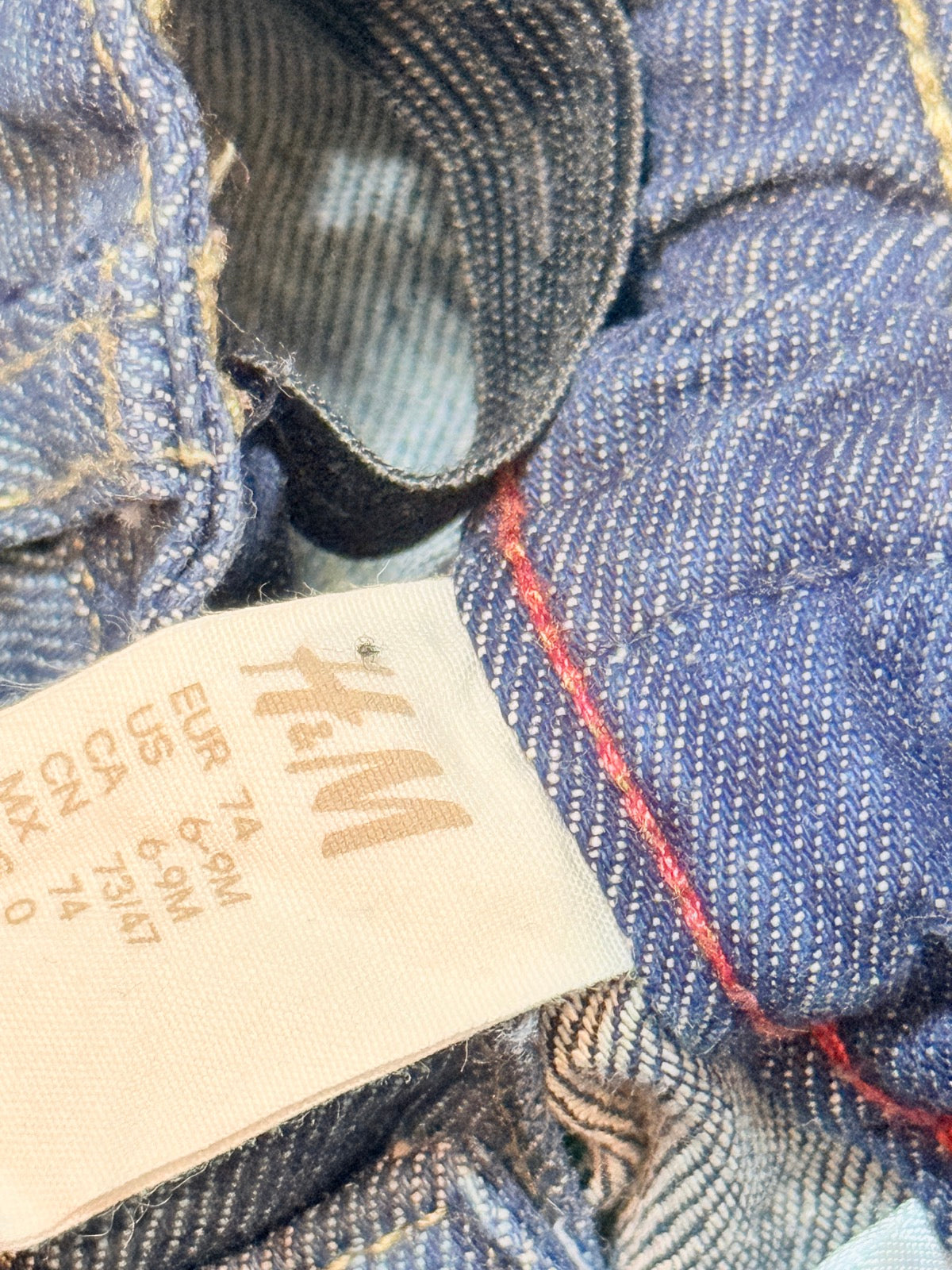 Jean H&M imprimé graphique bleu 6-9 mois