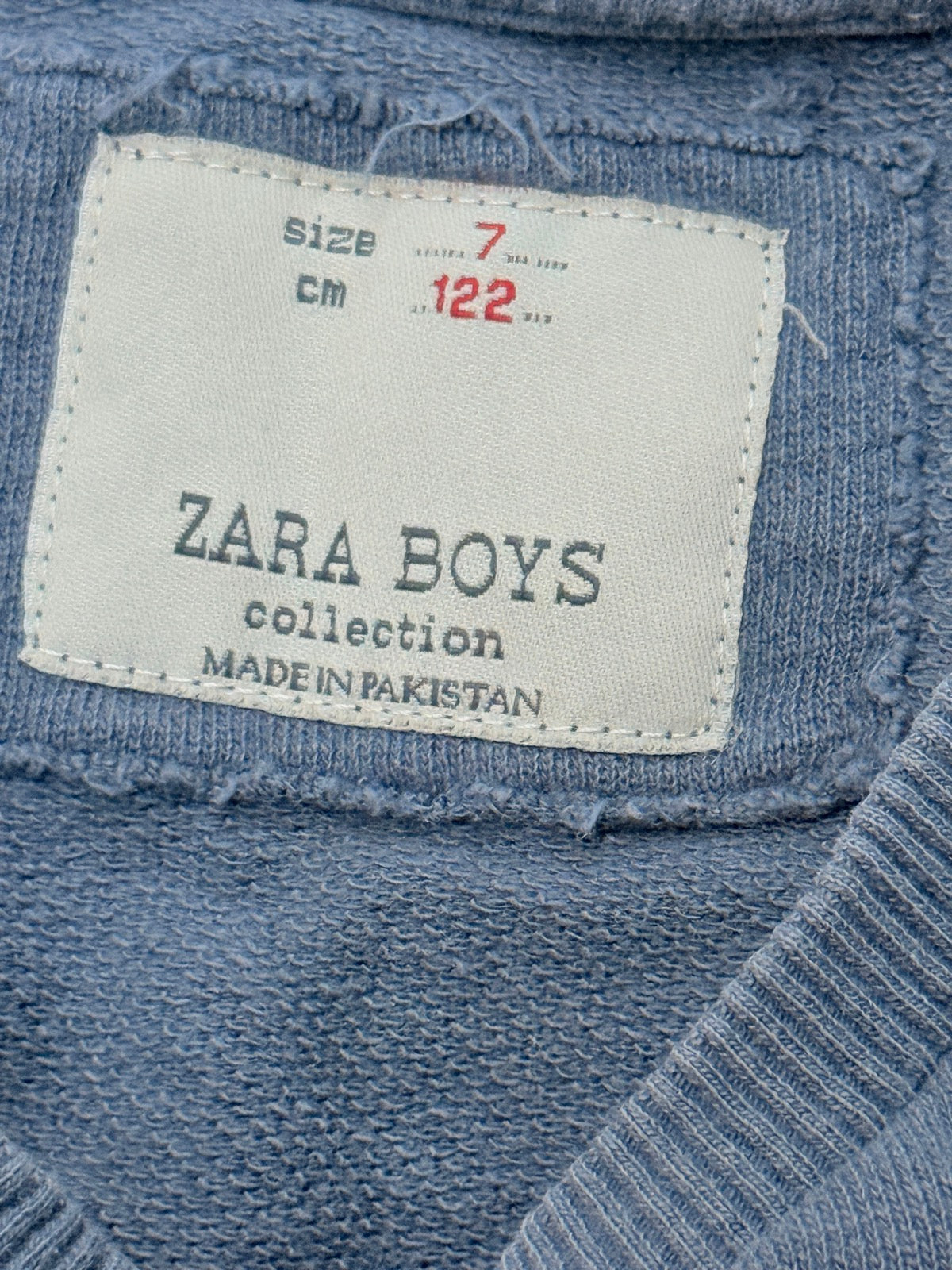 Zara Boys Blue Gray Sweatshirt Size 7