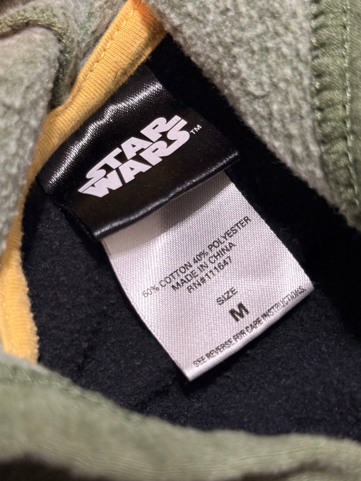 Star Wars Grogu Baby Yoda Black Hoodie 10-11y