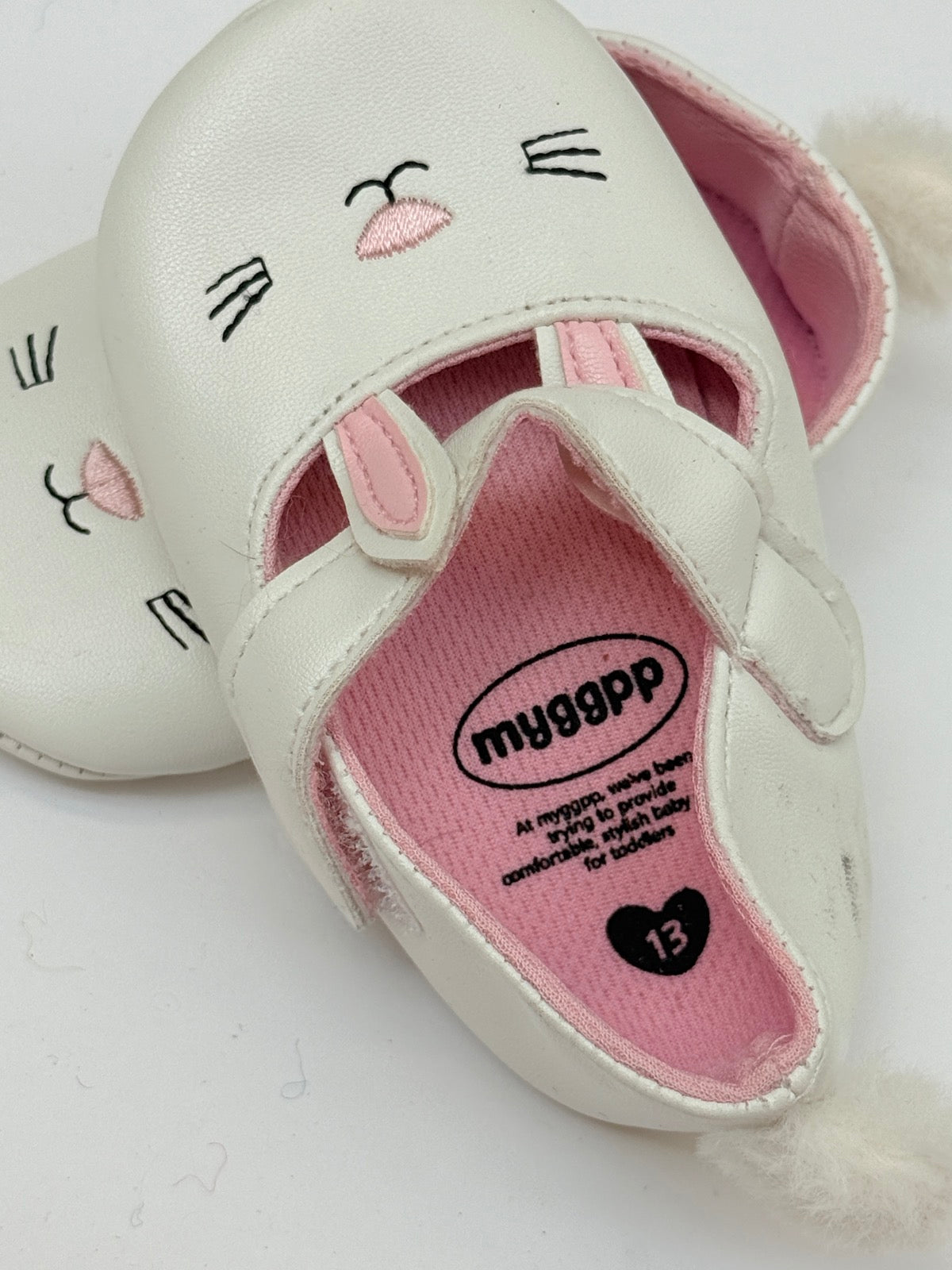 Myggpp Bunny Mary Jane Baby Shoes Size 13