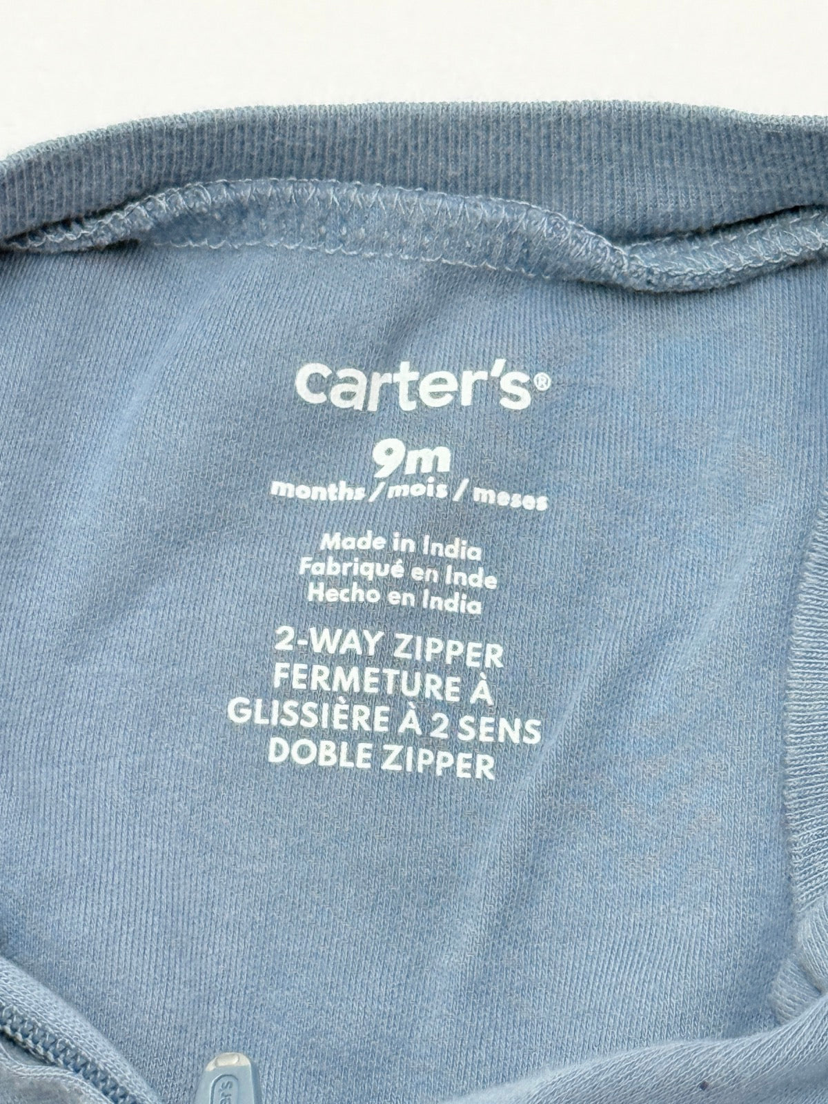 Carter's Blue Dinosaur Footed Sleeper 9M