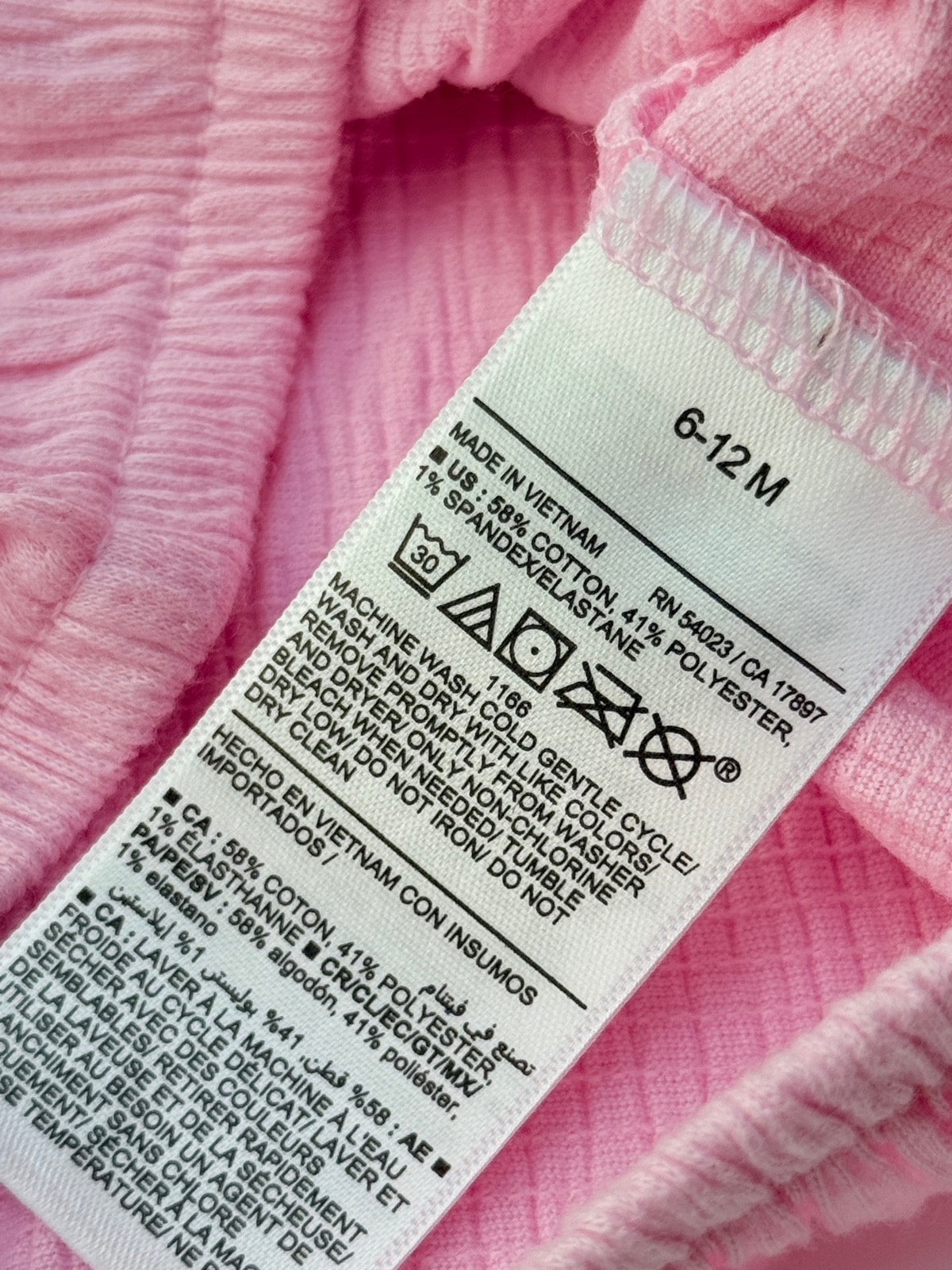 Old Navy Pink Off-Shoulder Ruffle Top 6-12M