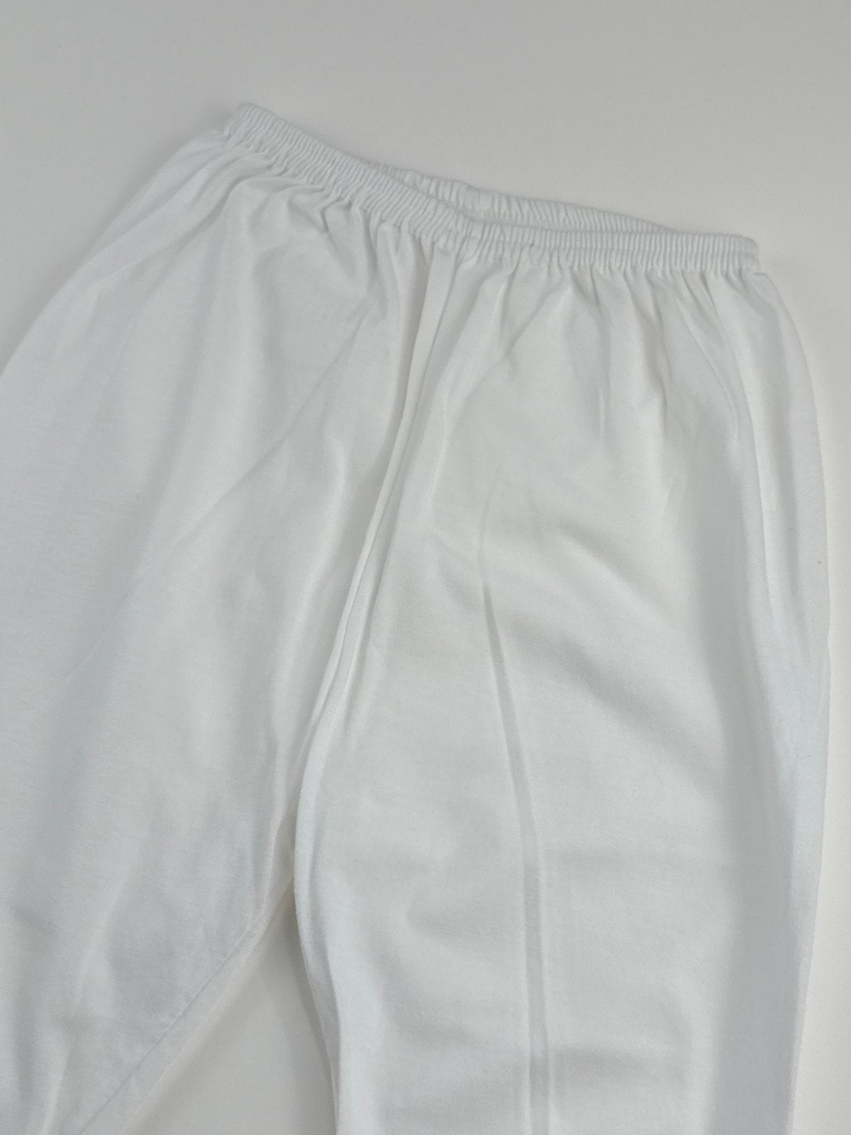 White Cotton Jersey Pants
