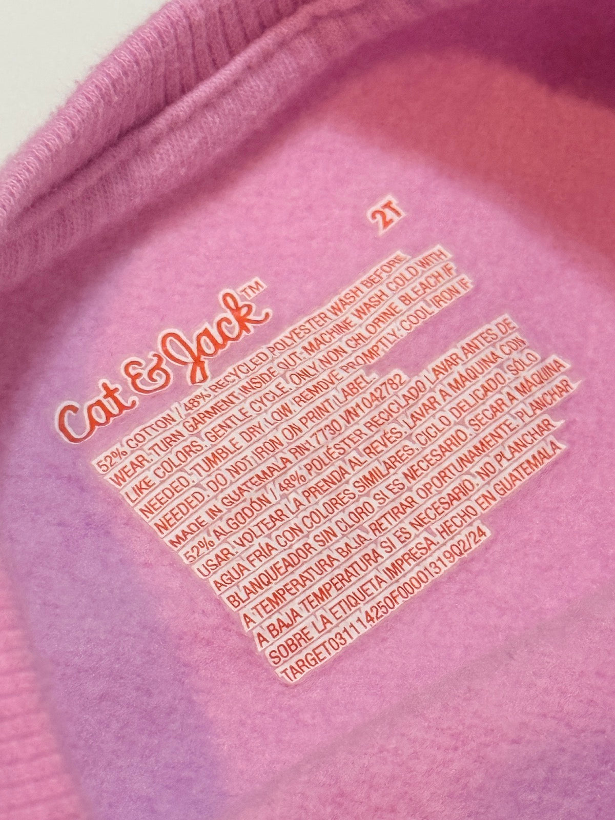 Cat & Jack Pink Dinosaur Sweatshirt 2T