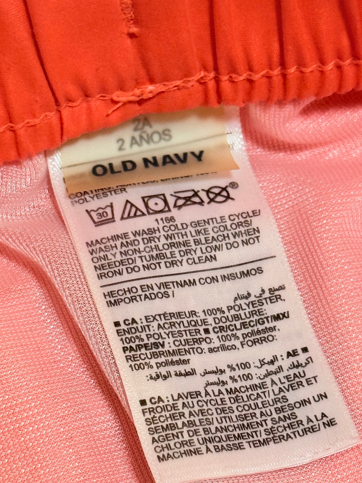 Old Navy Orange Swim Shorts Size 2T
