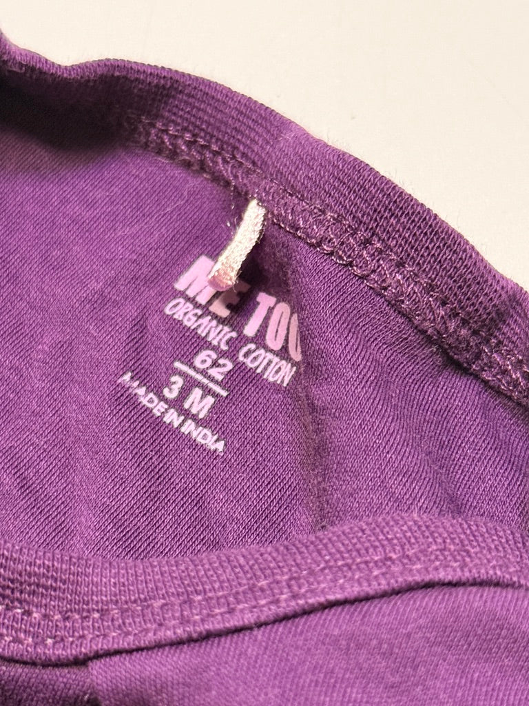 Haut à manches longues Purple Me Too avec phoque interactif – 3 mois