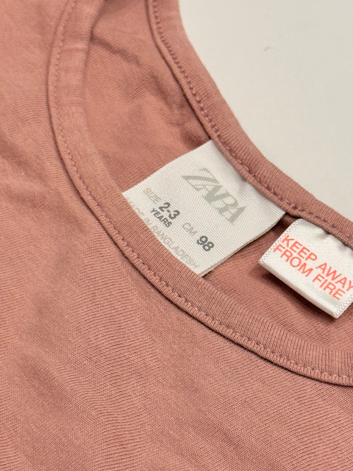 Zara Pink Ruffle Long Sleeve Top 2-3Y