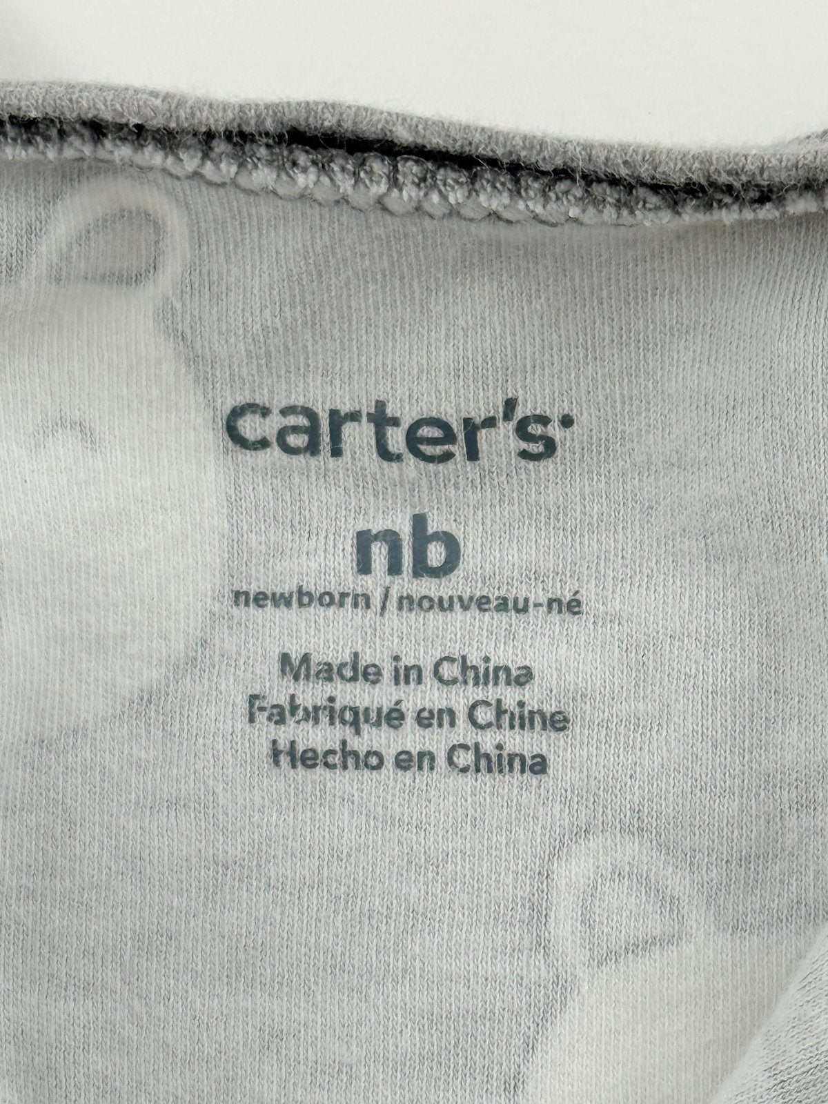 Carter's Gray Bear Print Sleeper NB