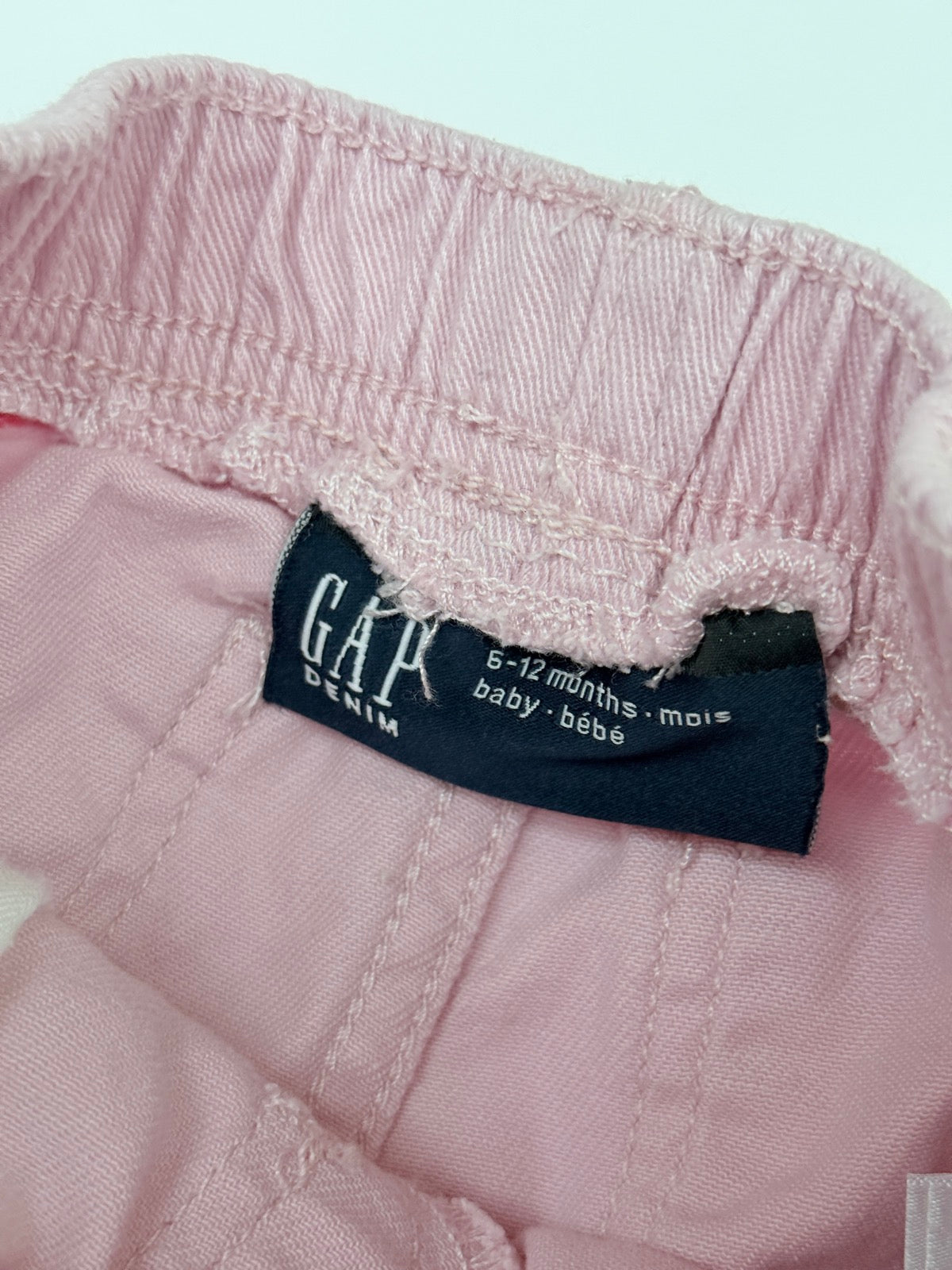 Gap Denim Pink Seashell Shorts 6-12m