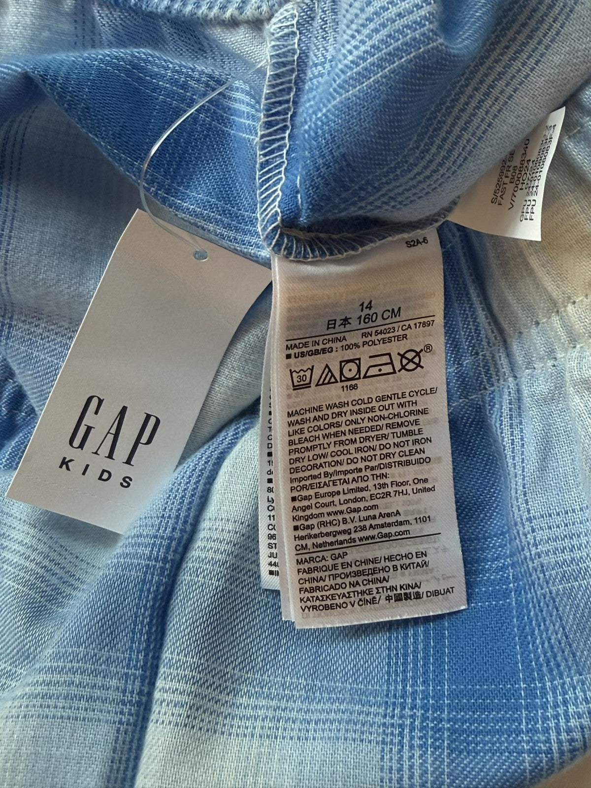 Gap Kids Plaid Sleep Pants Size 14