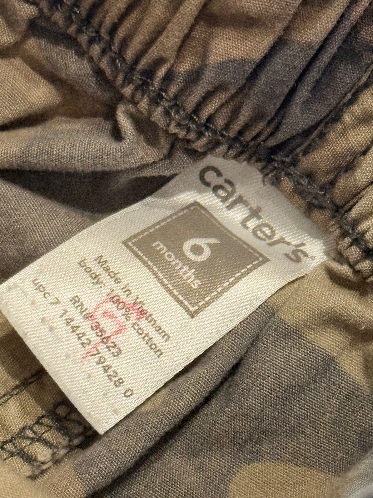 Carter's Camo Cargo Pants 6 Months
