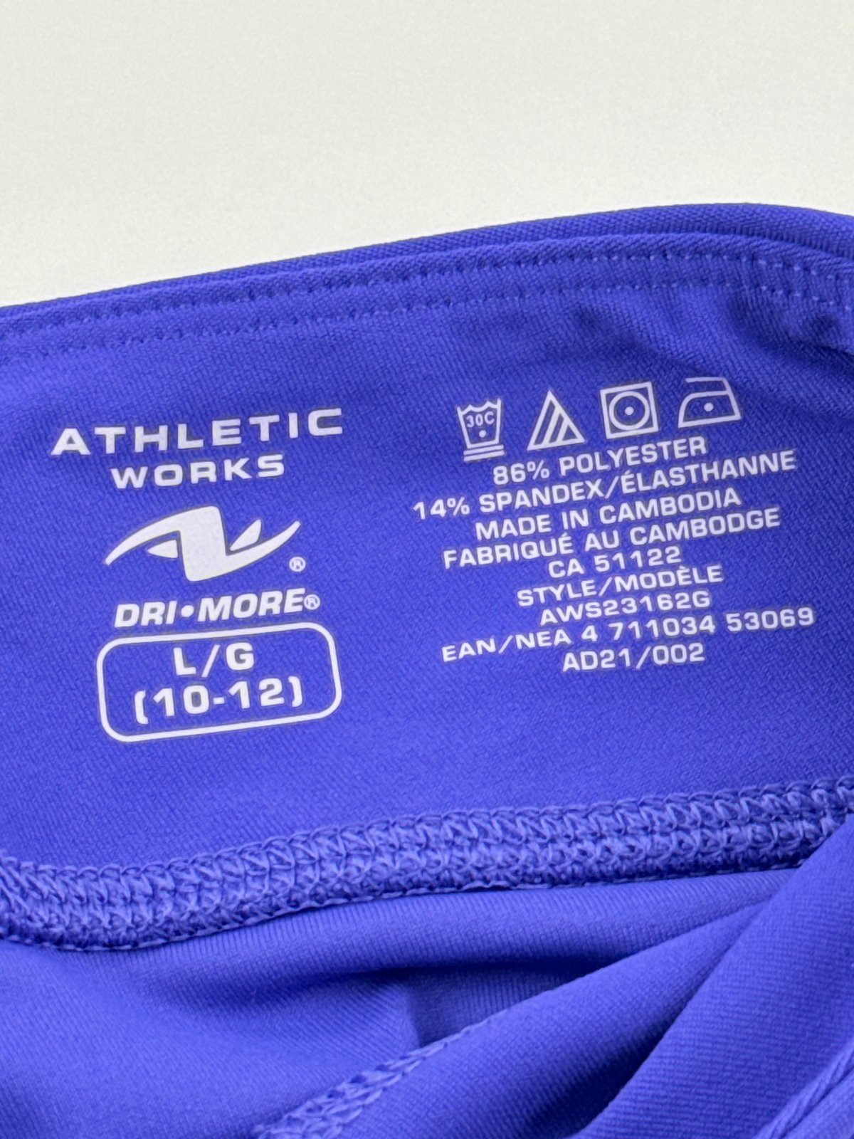 Athletic Works Blue Capri Leggings 10-12