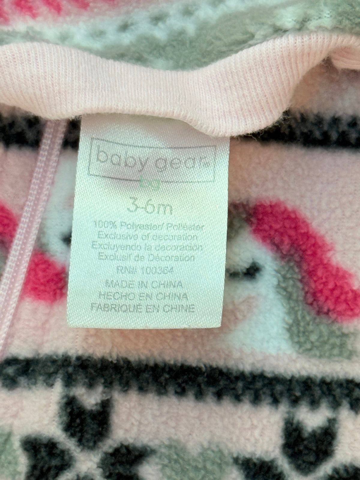Baby Gear Fair Isle Fleece Footed Sleeper 3-6M