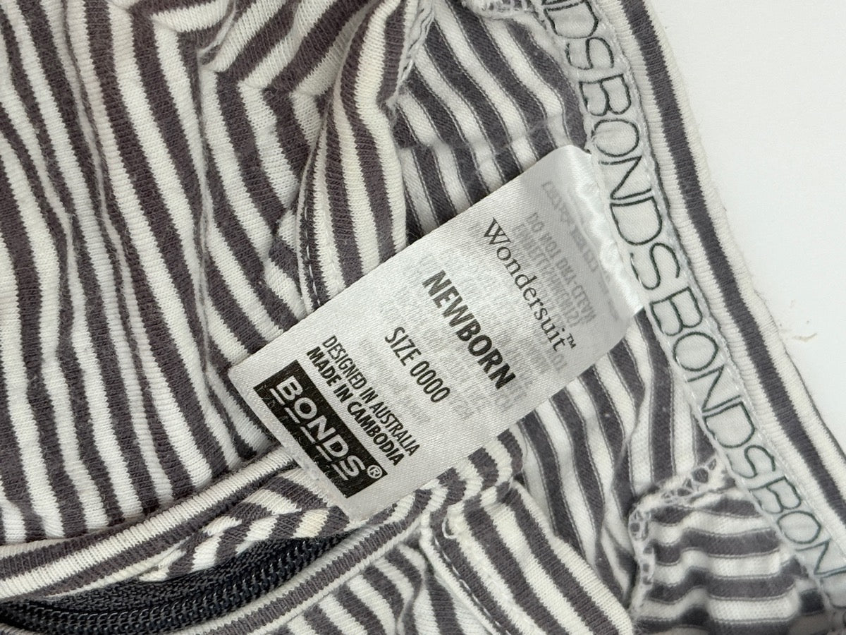 Bonds Wondersuit Striped Sleeper Newborn 0000