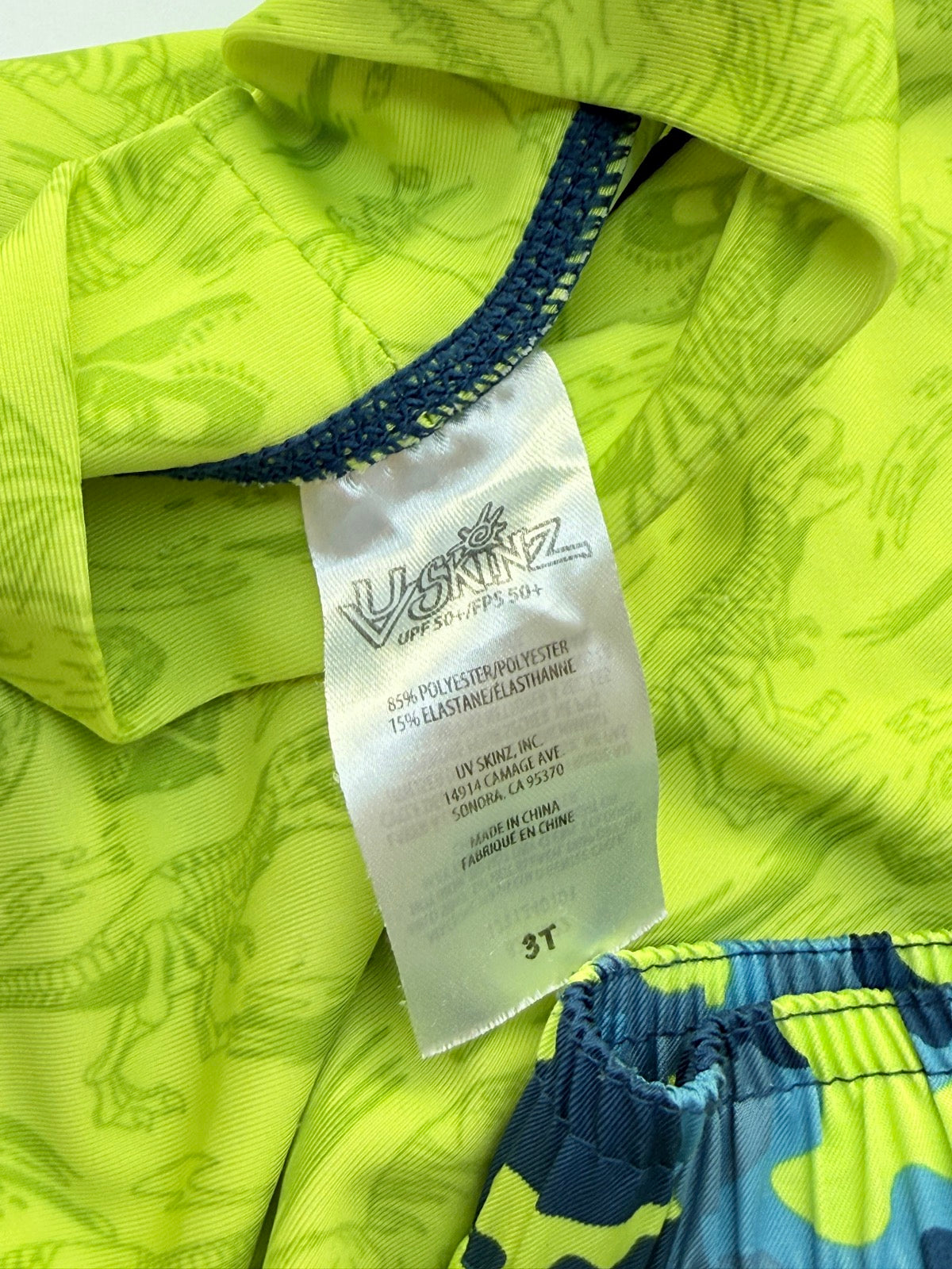 UV Skinz Dinosaur Rash Guard Swim Set 3T
