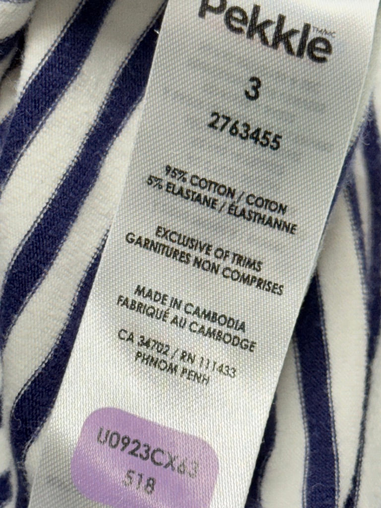 Pekkle 3T Heart Striped Shirt