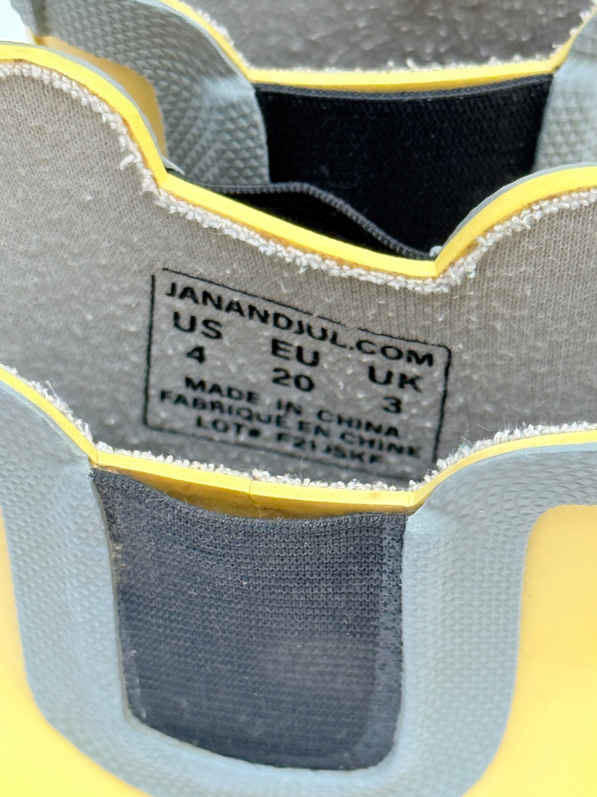 Jan & Jul Yellow Rain Boots Size 4