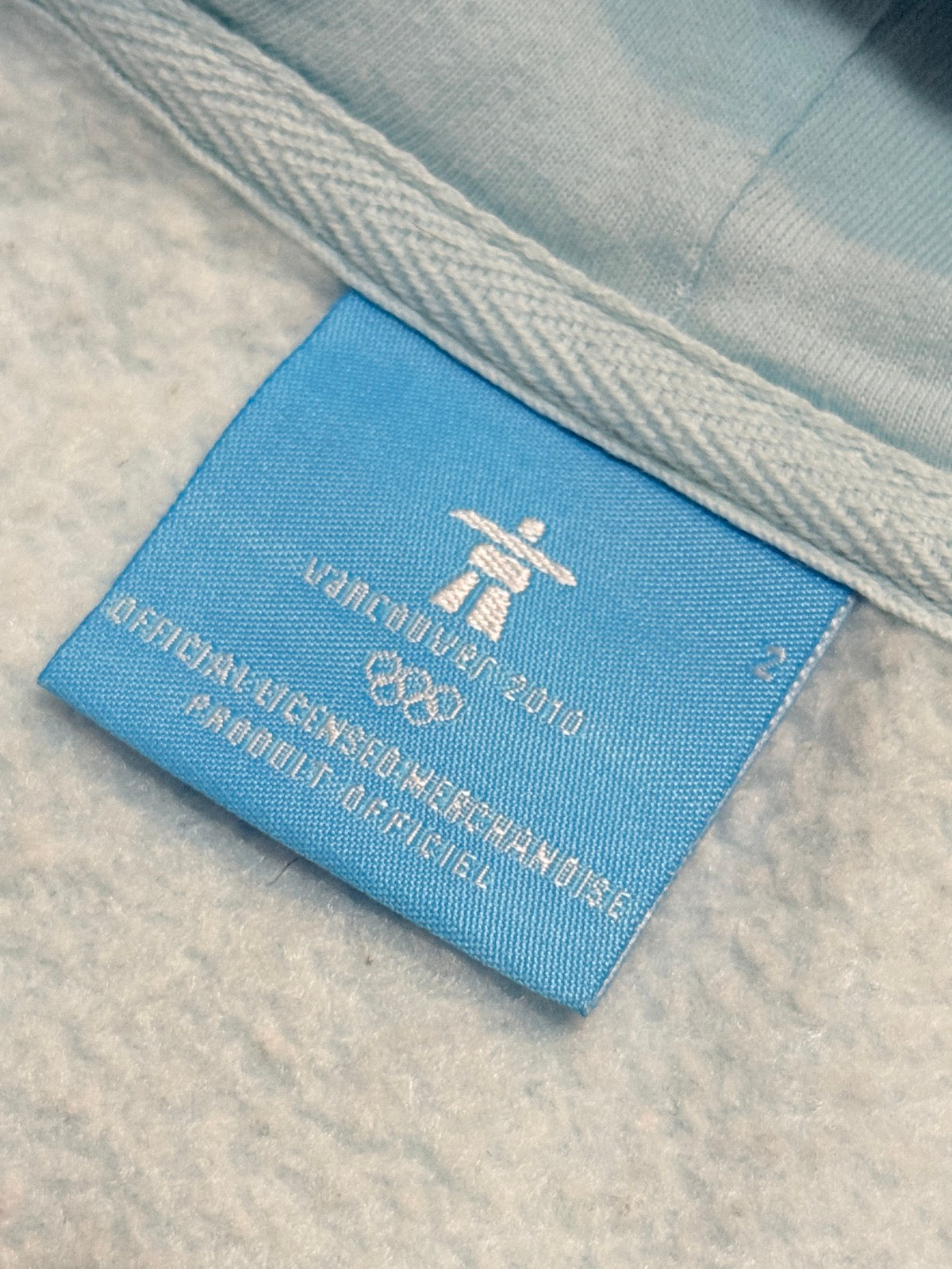 Sweat à capuche bleu Jeux Olympiques de Vancouver 2010 Canada Taille 2T