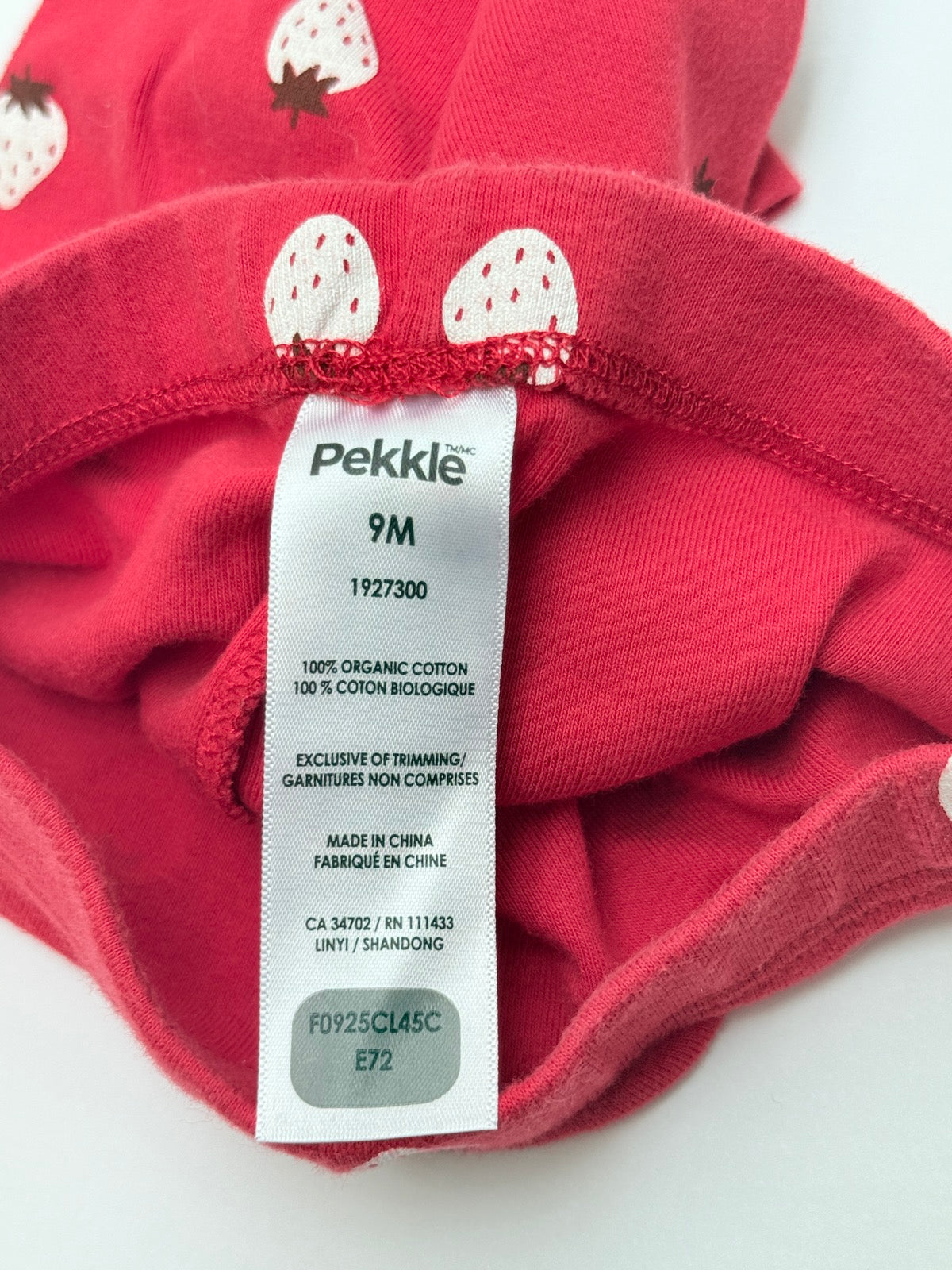 Pekkle Strawberry Print Pants 9M