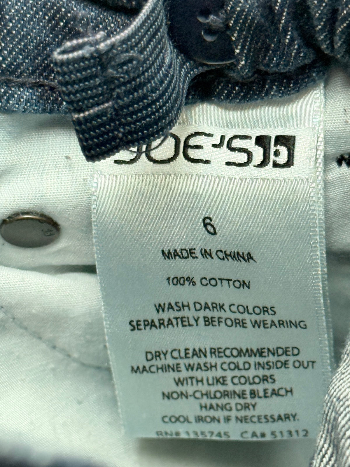 Joe's Jeans Kids Dark Wash Jeans Size 6