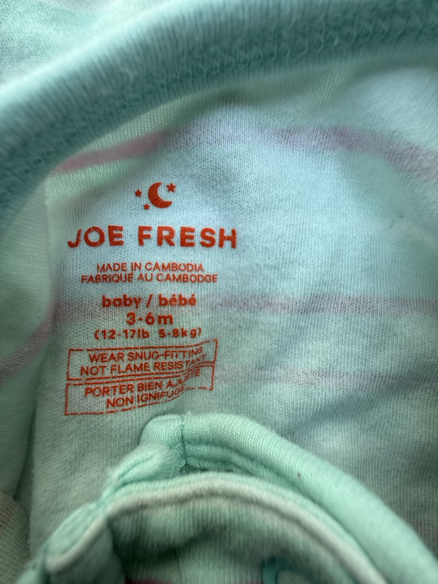 Joe Fresh Striped Footed Sleeper 3-6m