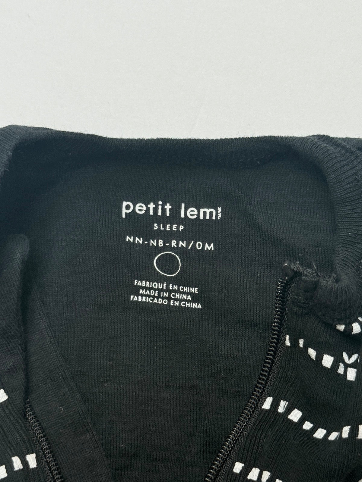 Petit Lem Striped Zip Sleeper NB