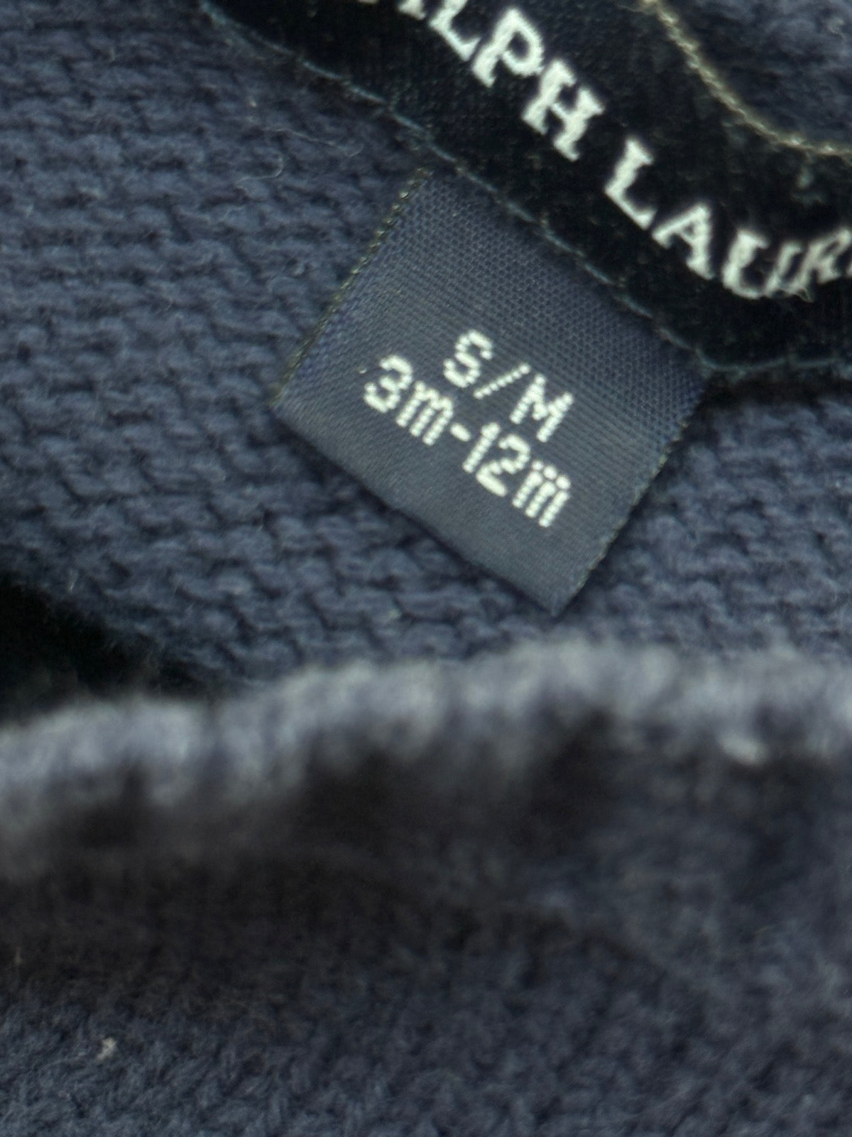 Ralph Lauren Navy Knit Sweater 3-12m