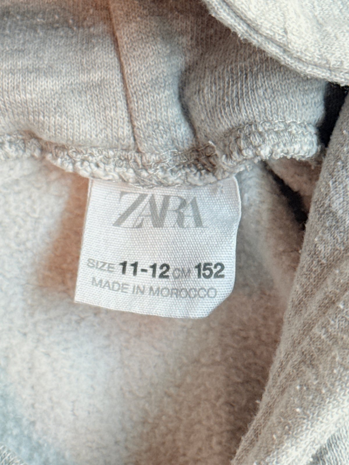 Zara Gray Pink Chevron Hoodie Size 11-12
