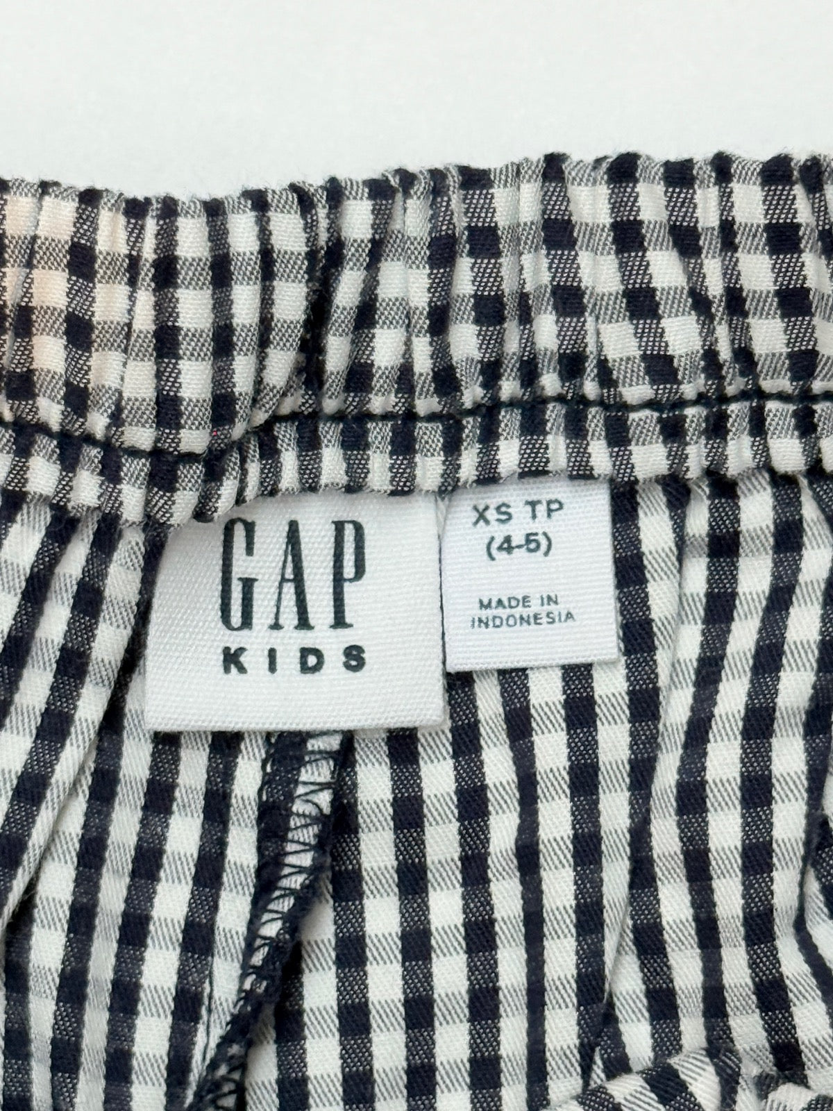 Gap Kids Gingham Drawstring Shorts 4-5