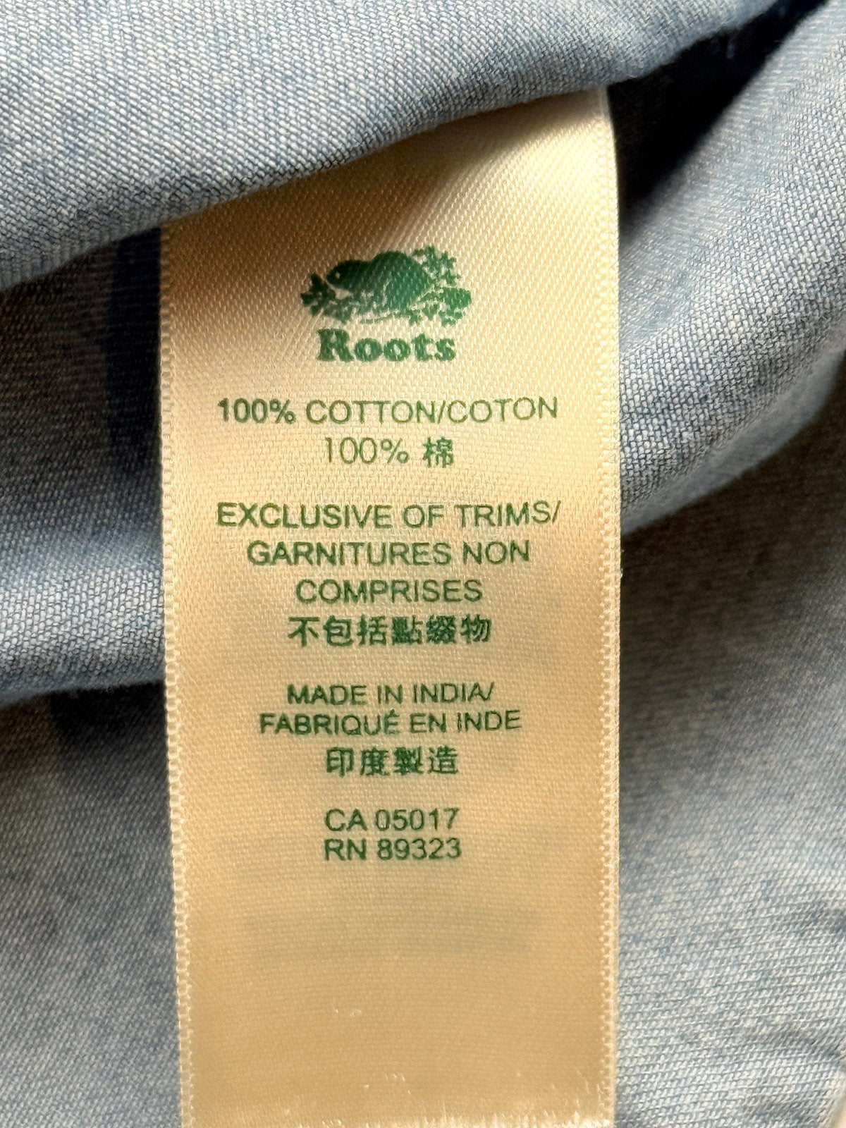Roots Kids Denim Hooded Shirt 4T