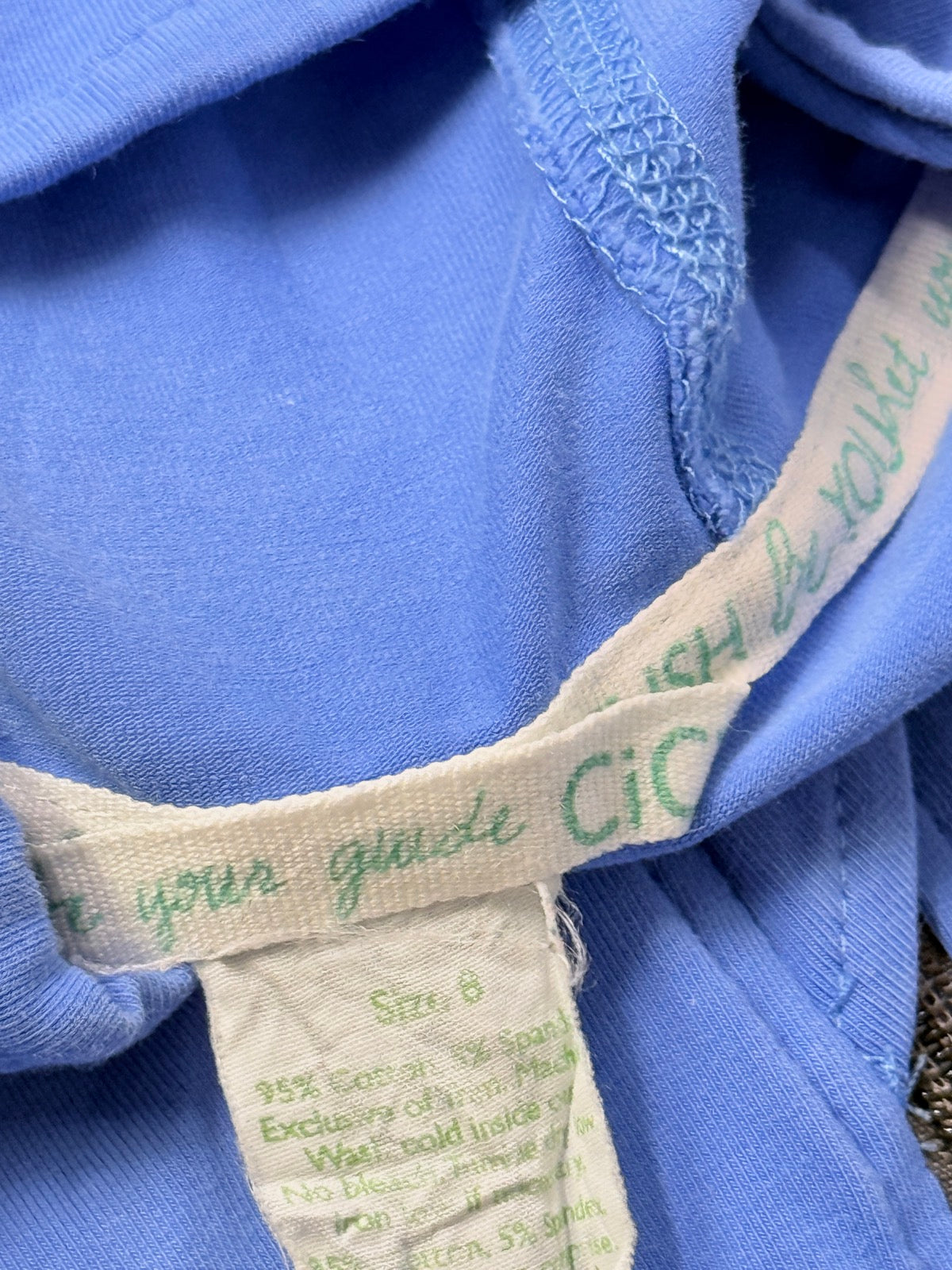 CiCi Blue Zip-Up Hoodie Jacket Size 8