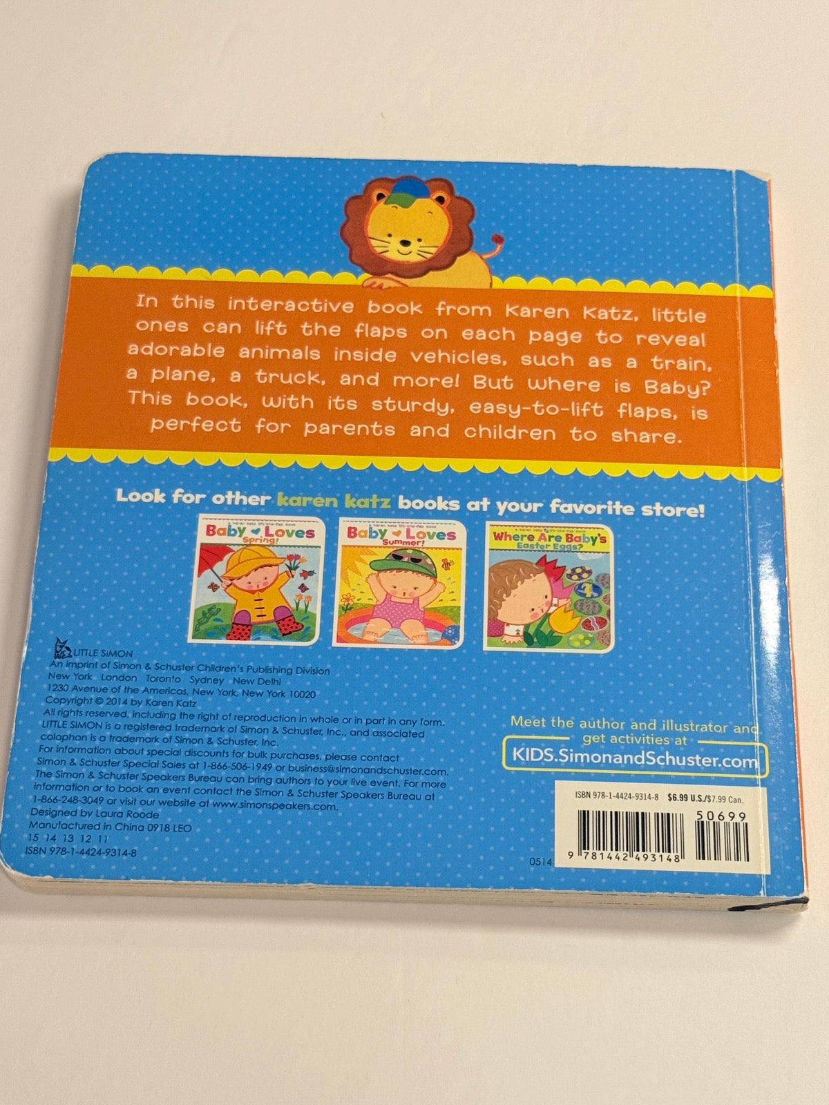 Karen Katz Zoom Zoom Baby Board Book