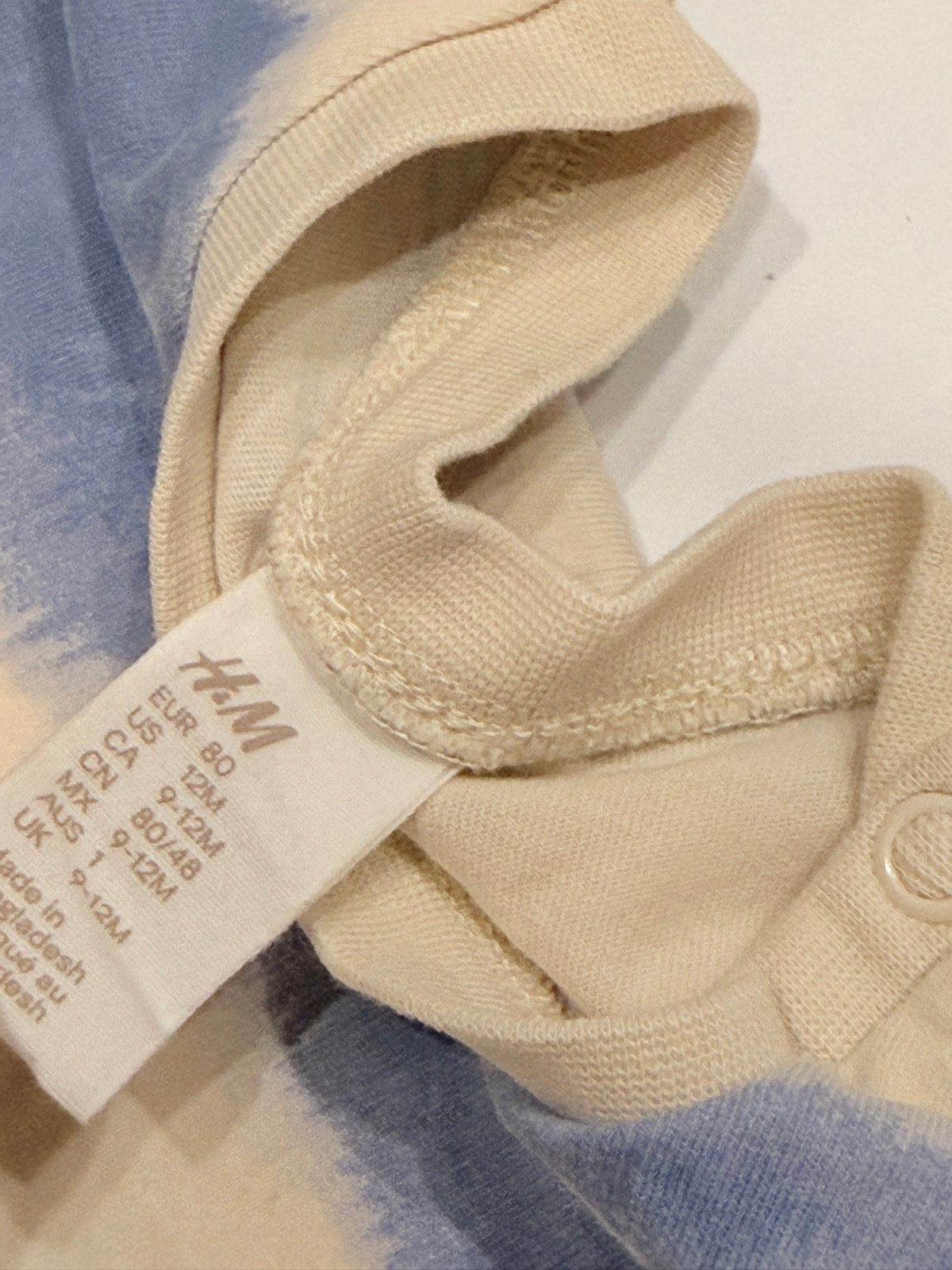 H&M Tie-Dye Stripe T-Shirt 9-12M