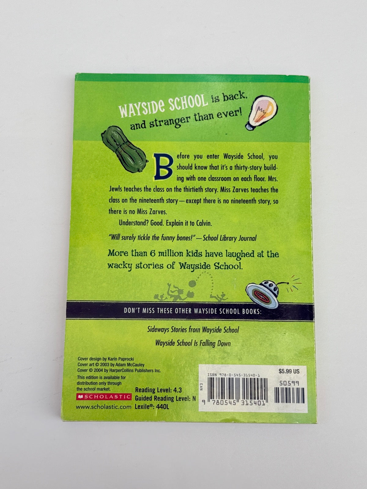 Louis Sachar Wayside School Gets a Little Stranger