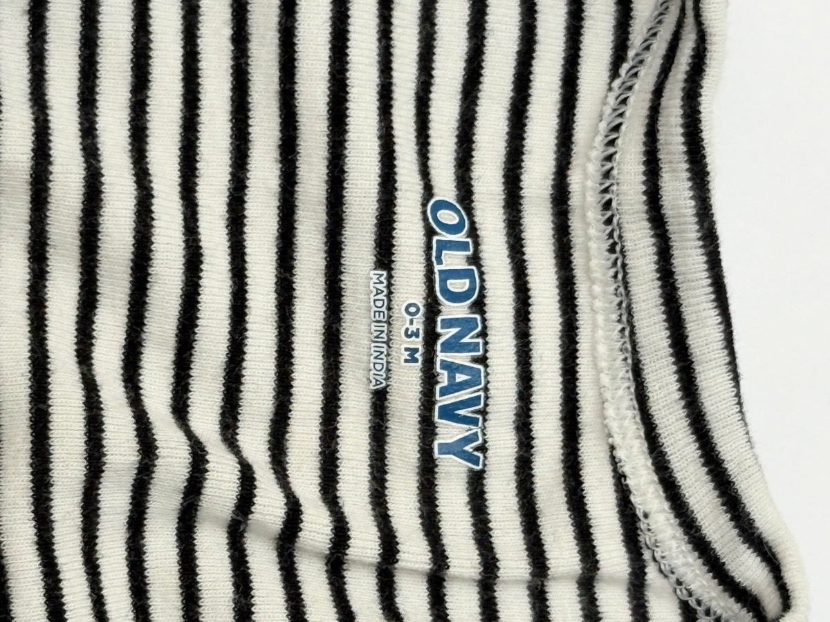 Old Navy Striped Zip Footed Sleeper 0-3M