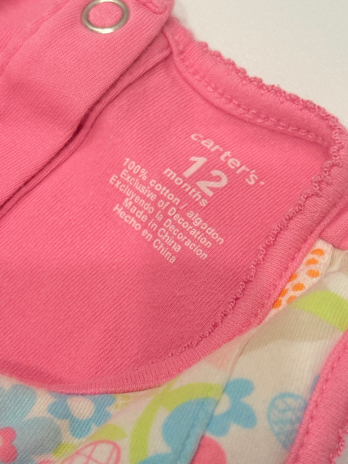 Carter's Floral Bodysuit Dress 12 Months