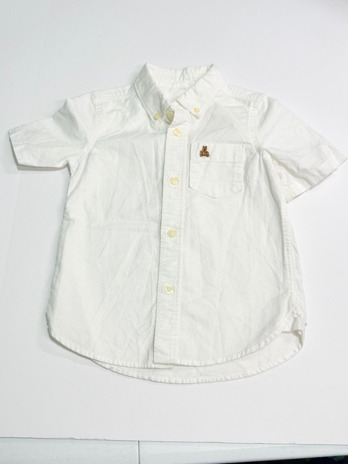 Gap White Oxford Button-Down Shirt 3T