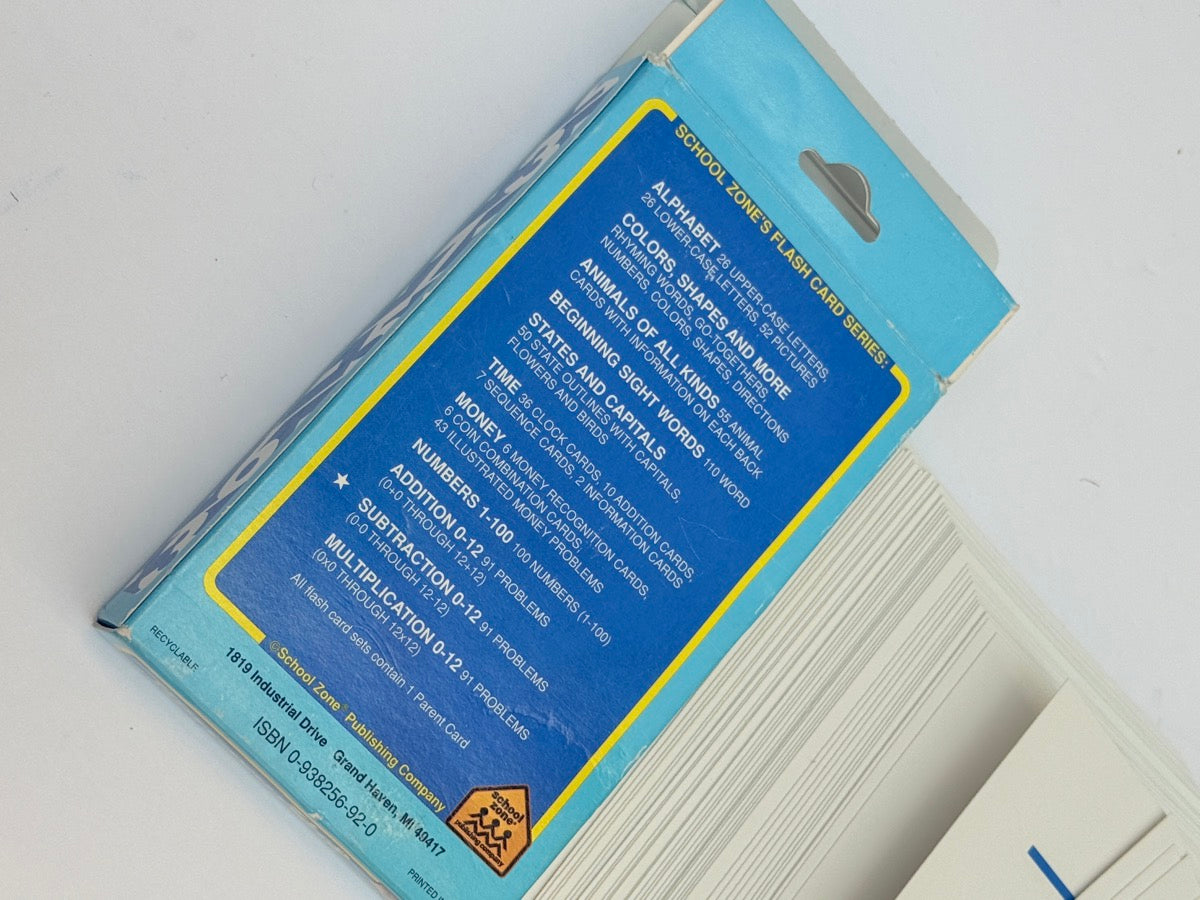 School Zone Subtraction 0-12 Flash Cards