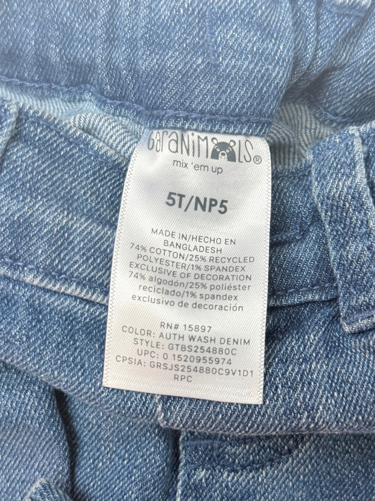 Garanimals Denim Jeans Size 5T